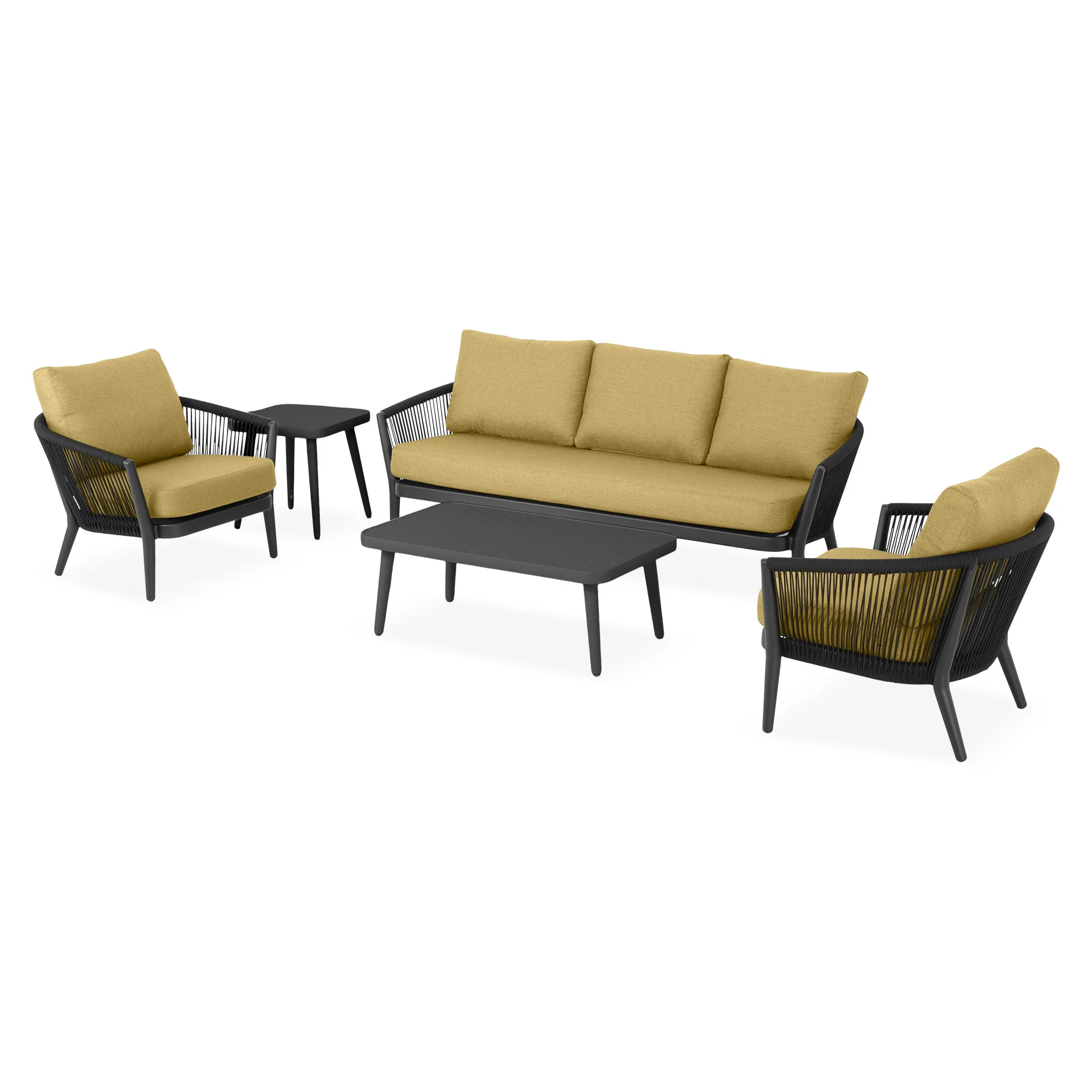 ORSO Set mobilier terasă/grădină, 2 fotolii, canapea și 2 măsuțe - Image 28