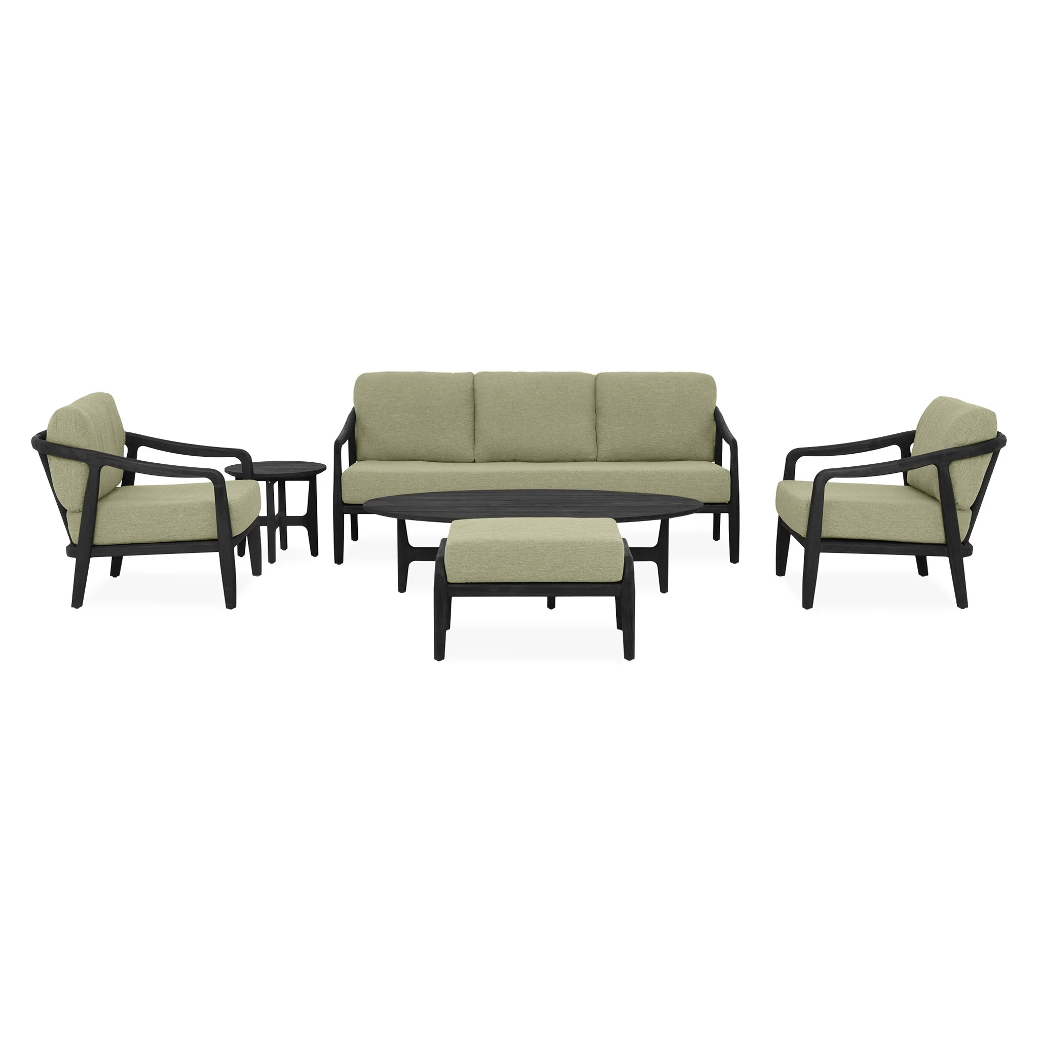 RIVERDALE Set mobilier terasă/grădină, 2 fotolii, canapea, taburet și 2 măsuțe - Image 27