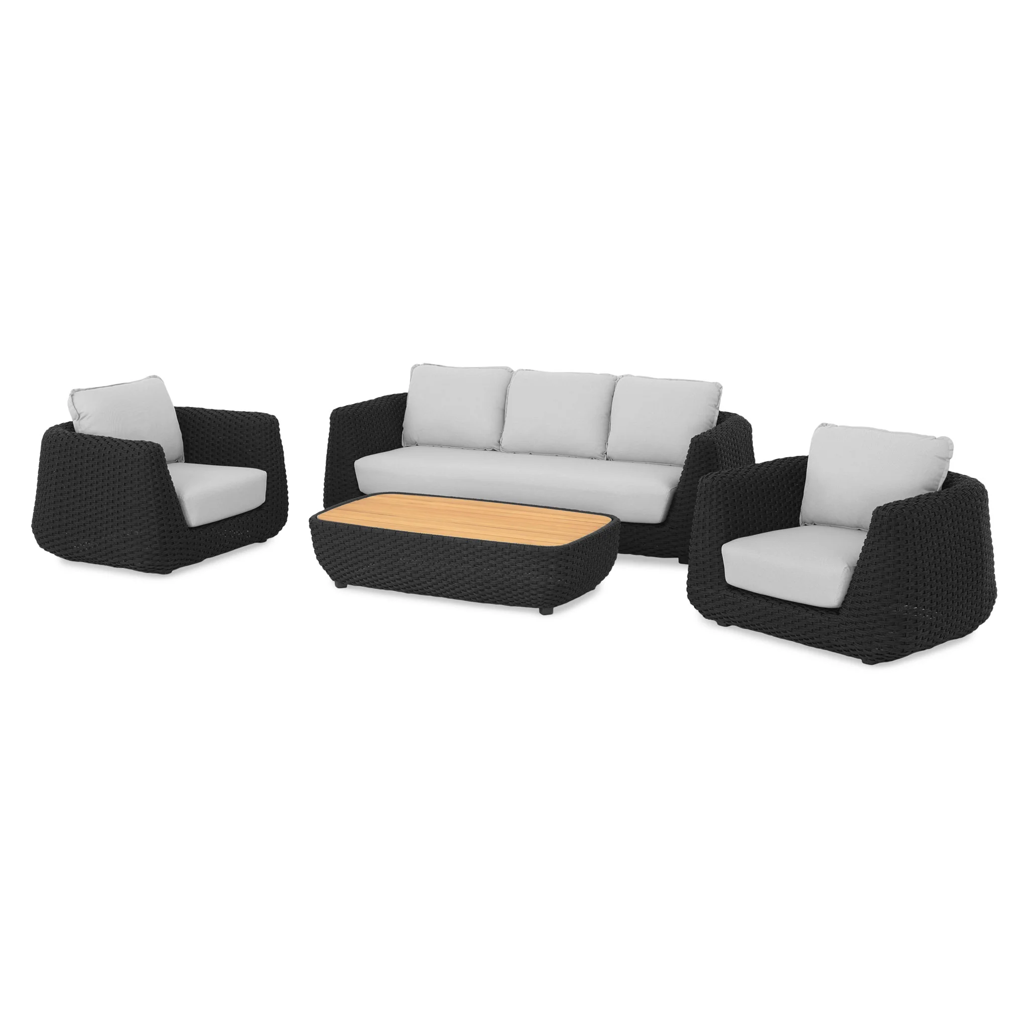 SAINT TROPEZ Set mobilier terasă/grădină, 2 fotolii, canapea și măsuță - Image 3