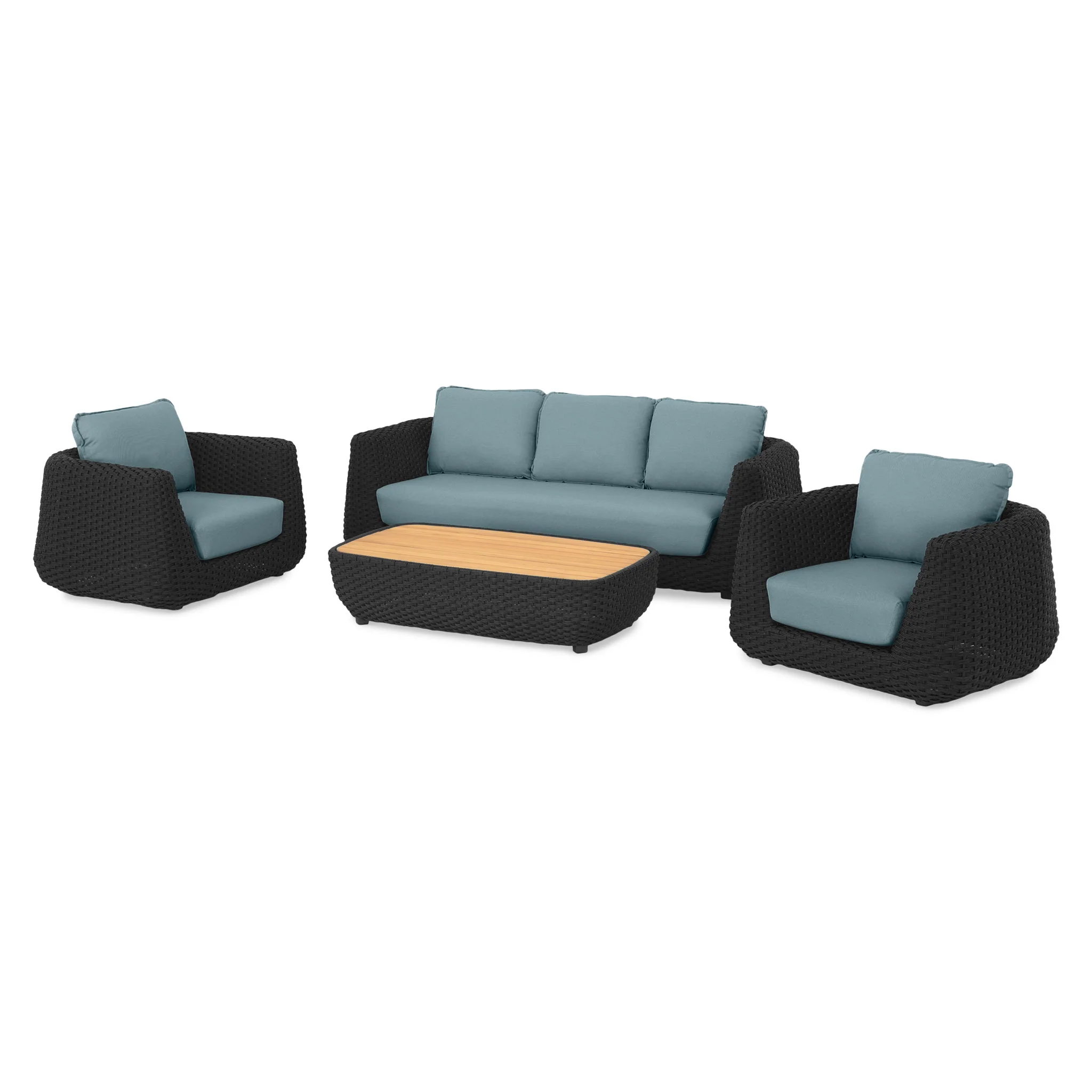 SAINT TROPEZ Set mobilier terasă/grădină, 2 fotolii, canapea și măsuță - Image 32
