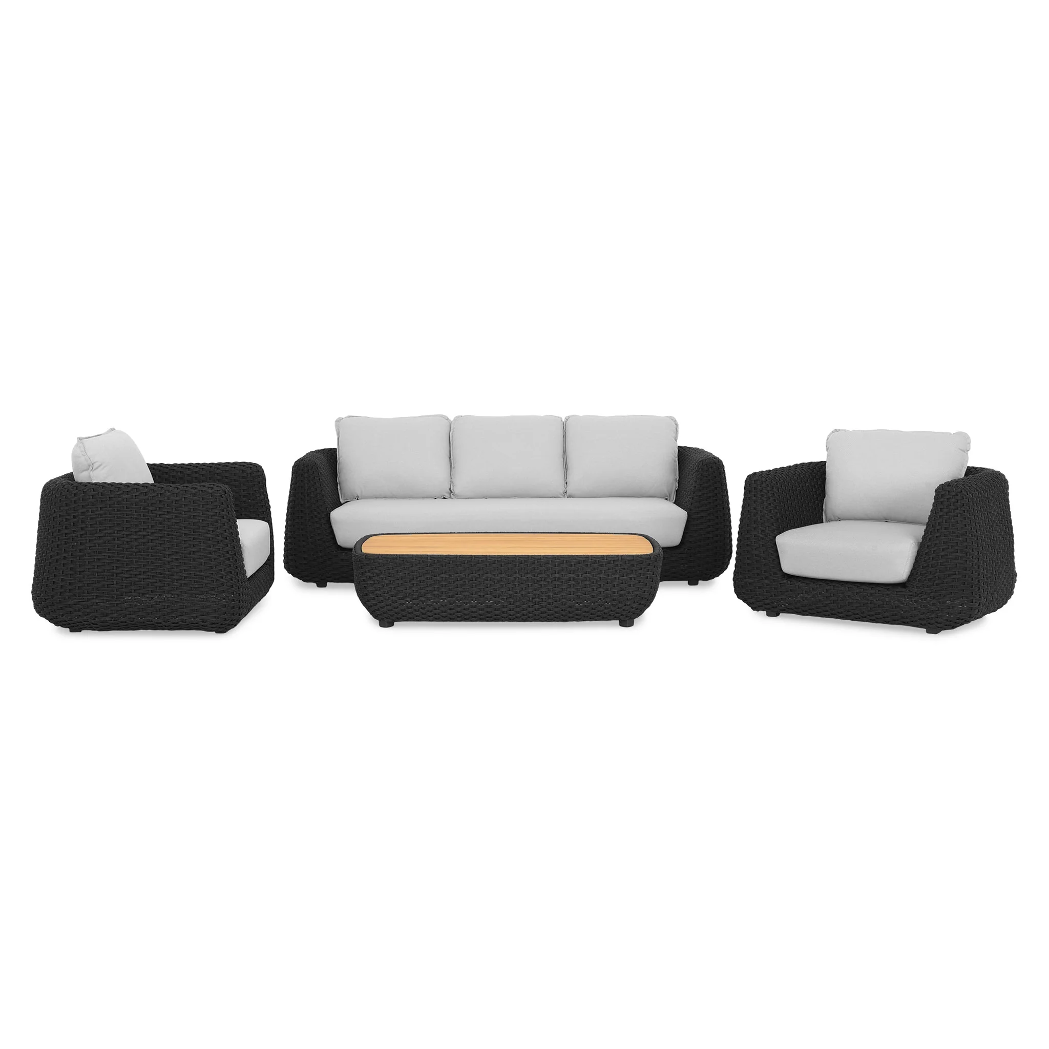 SAINT TROPEZ Set mobilier terasă/grădină, 2 fotolii, canapea și măsuță - Image 4
