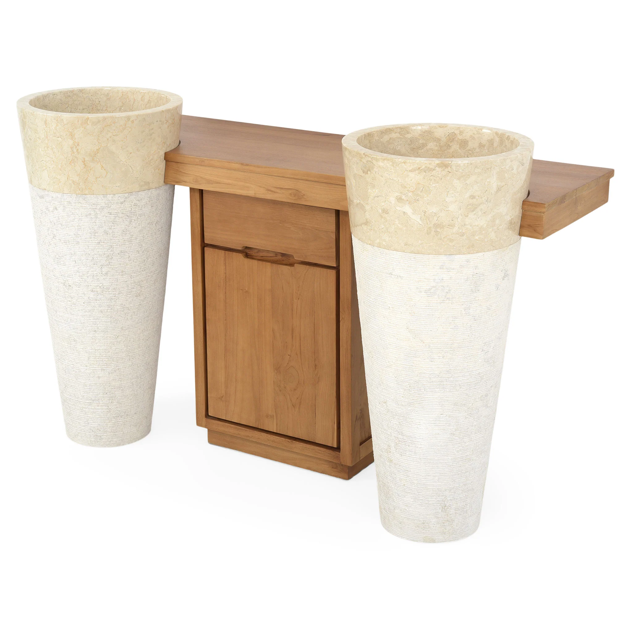 INTEGRALE Set mobilier baie, masă lavoar, top și 2 lavoare - Image 2