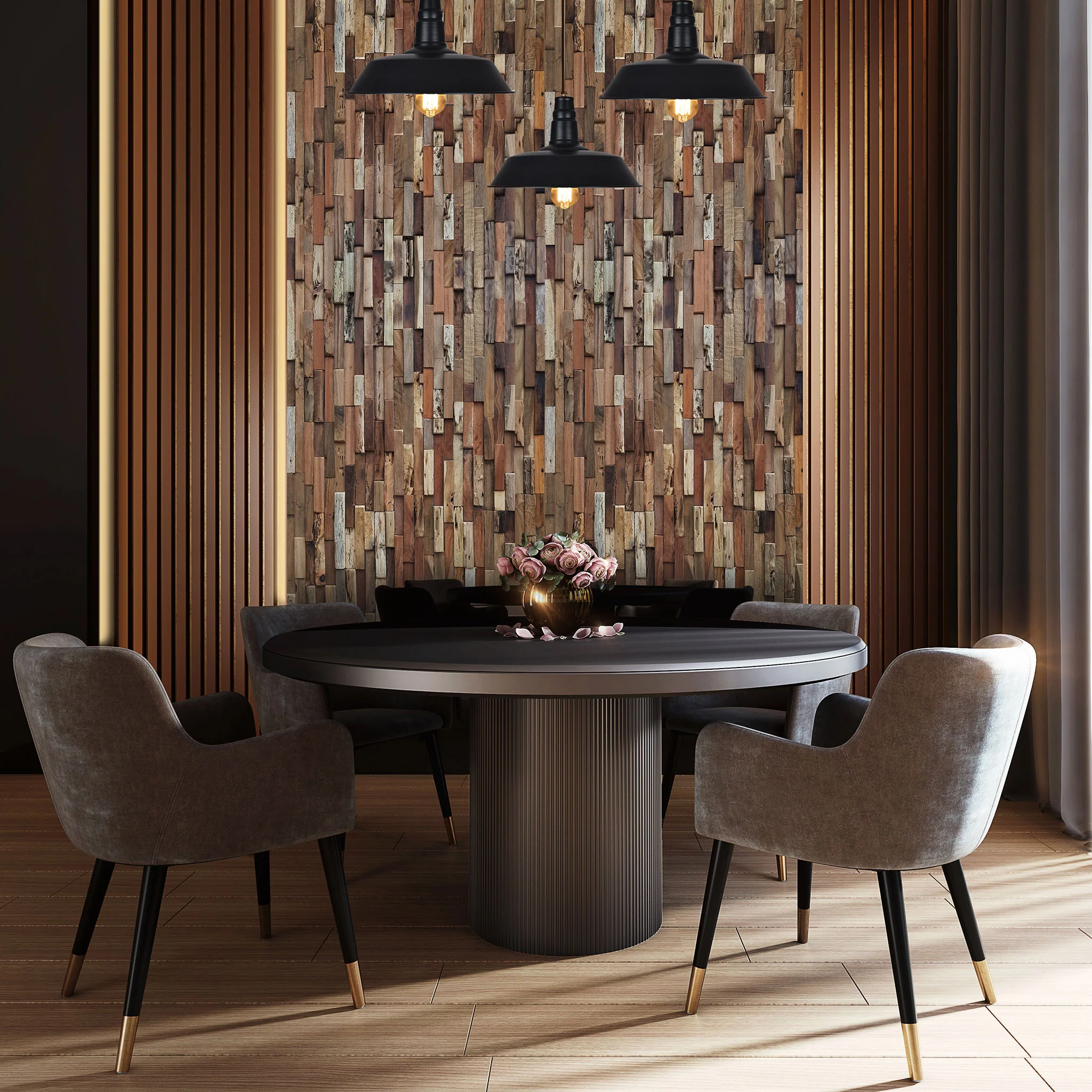 WOOD DECOR Set 10 panouri perete Natural Coral - Image 2
