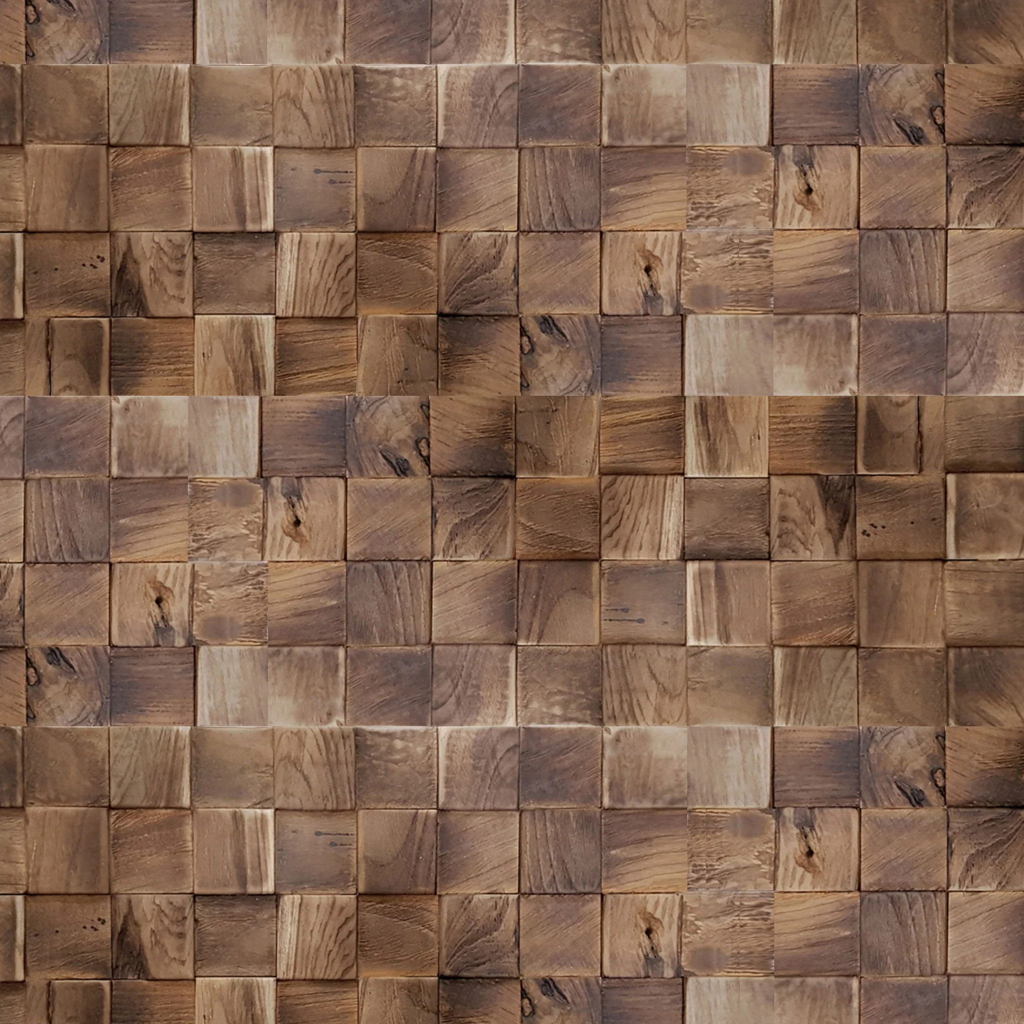 WOOD DECOR Set 10 panouri perete Burnt Cubes - Image 2