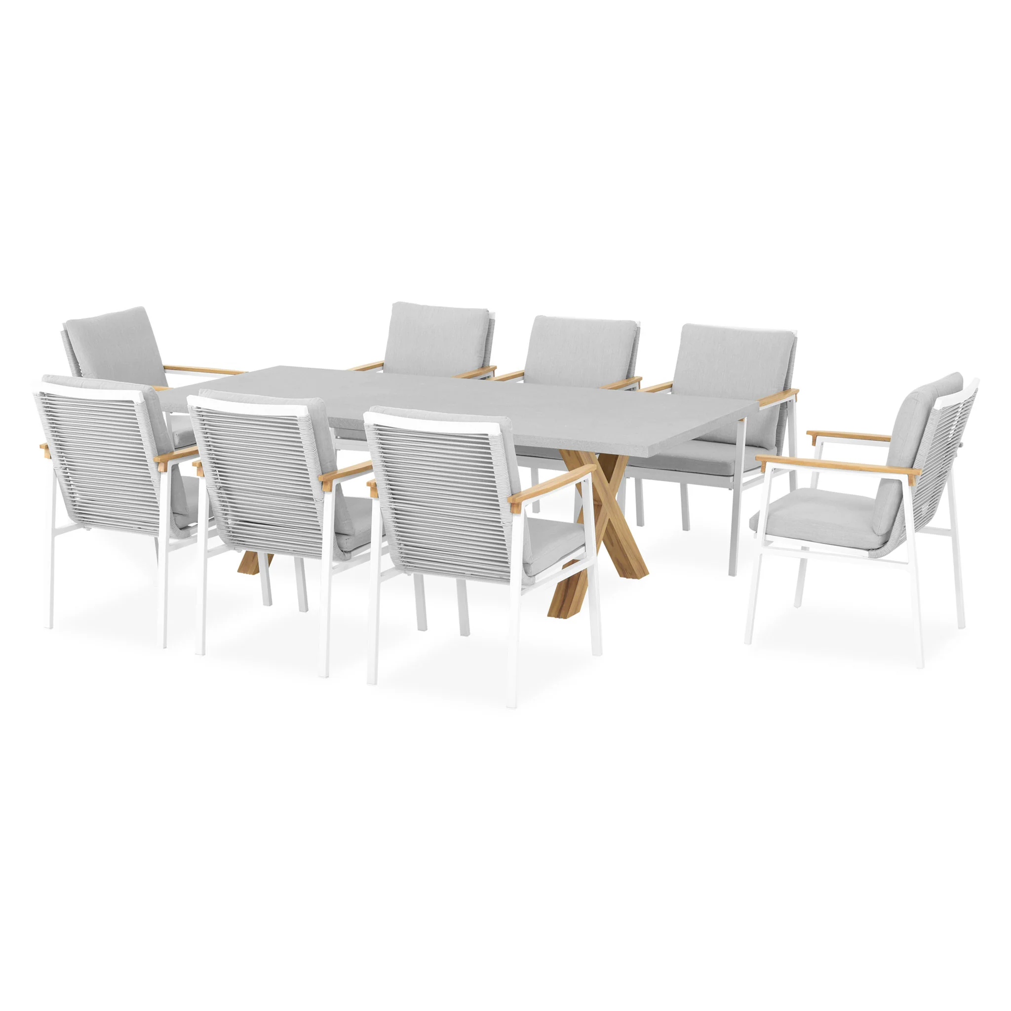 ALESSIA Set mobilier terasă/grădină, 4 scaune suprapozabile - Image 16