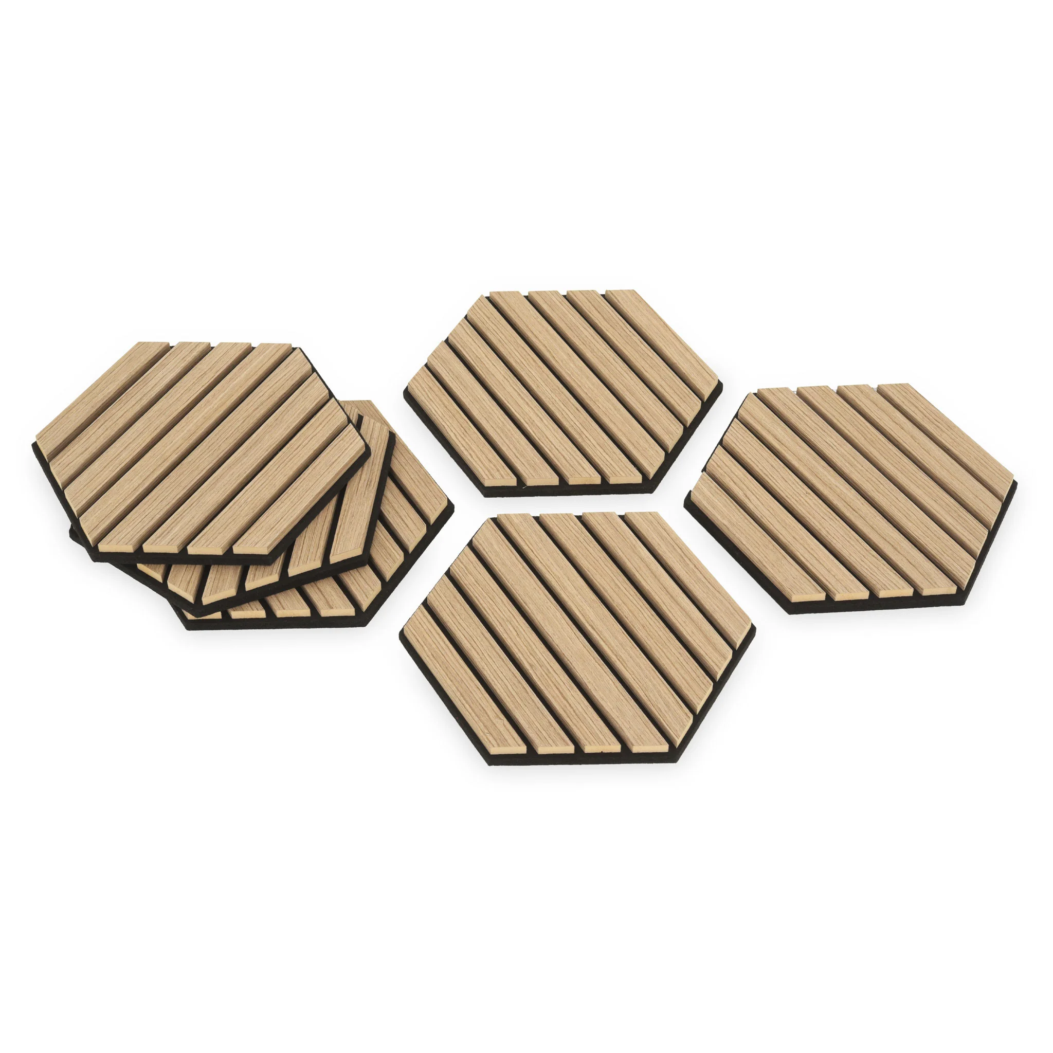 DECORIF Set 6 panouri decorative acustice hexagonale pentru perete - Image 8