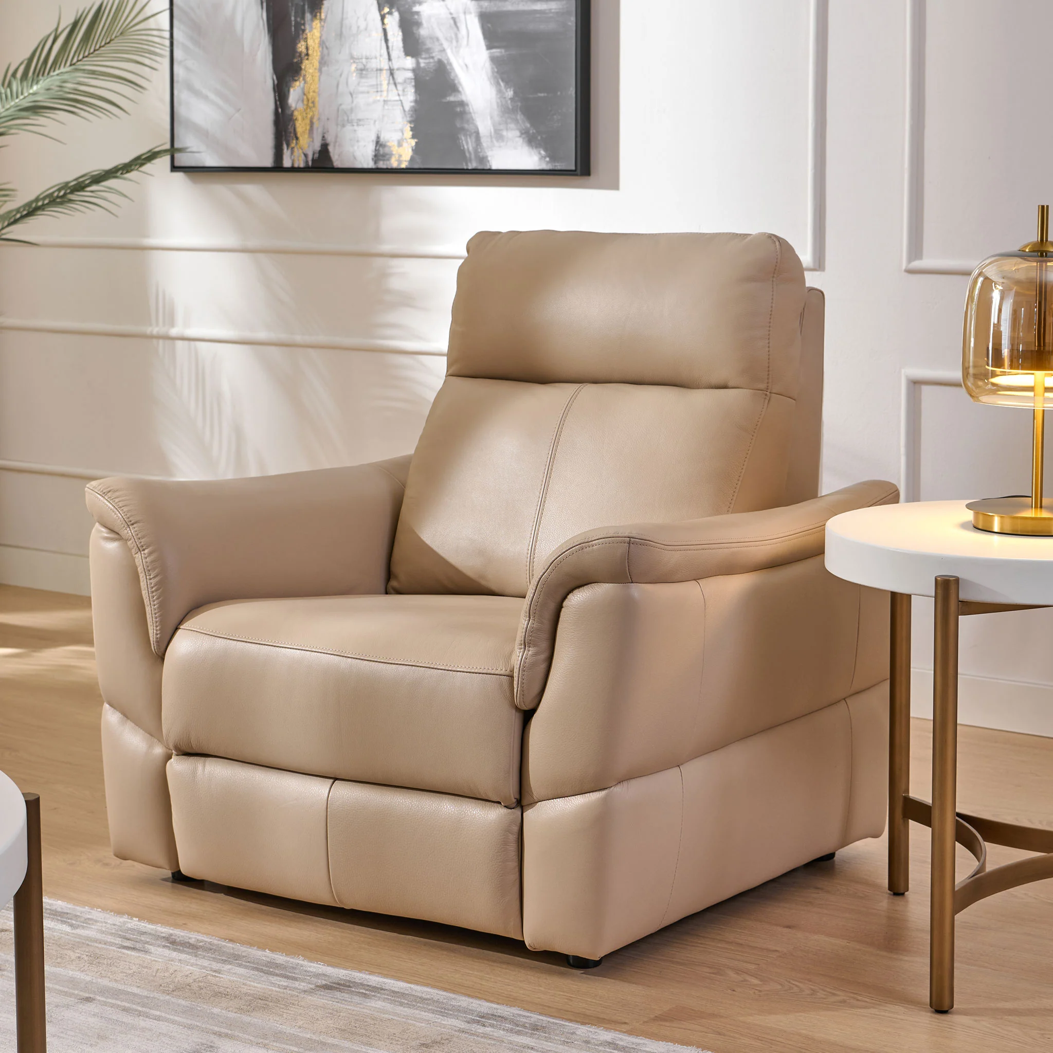 HAWKER Fotoliu cu recliner electric, piele - Image 2