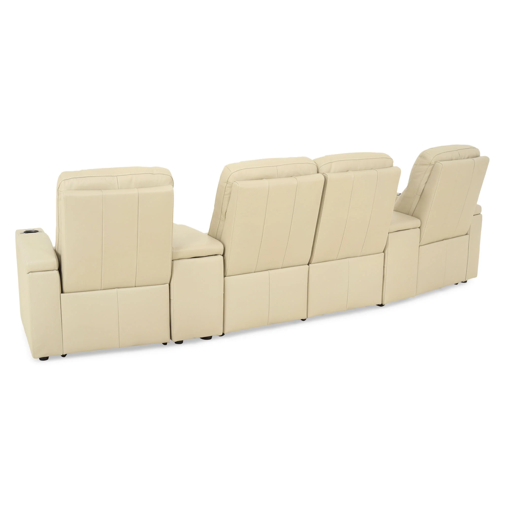 BOURKE Ansamblu home cinema, 4 reclinere electrice, piele - Image 15