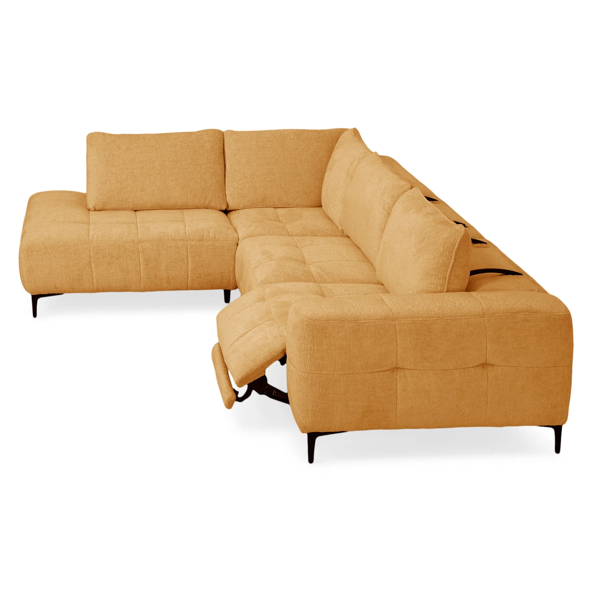 KARSTON Colțar cu șezlong stânga/dreapta, recliner electric, stofă - Image 128