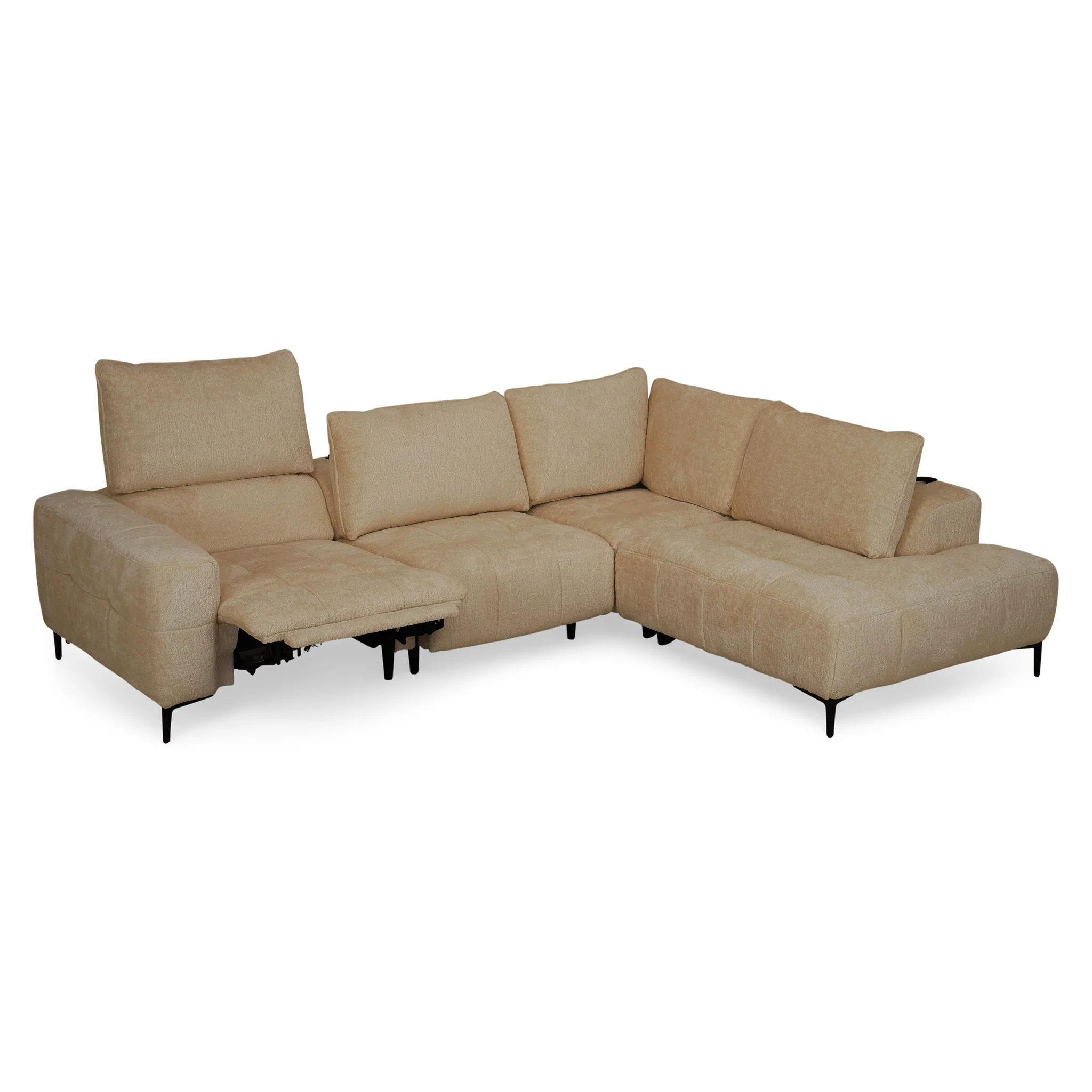KARSTON Colțar cu șezlong stânga/dreapta, recliner electric, stofă - Image 65