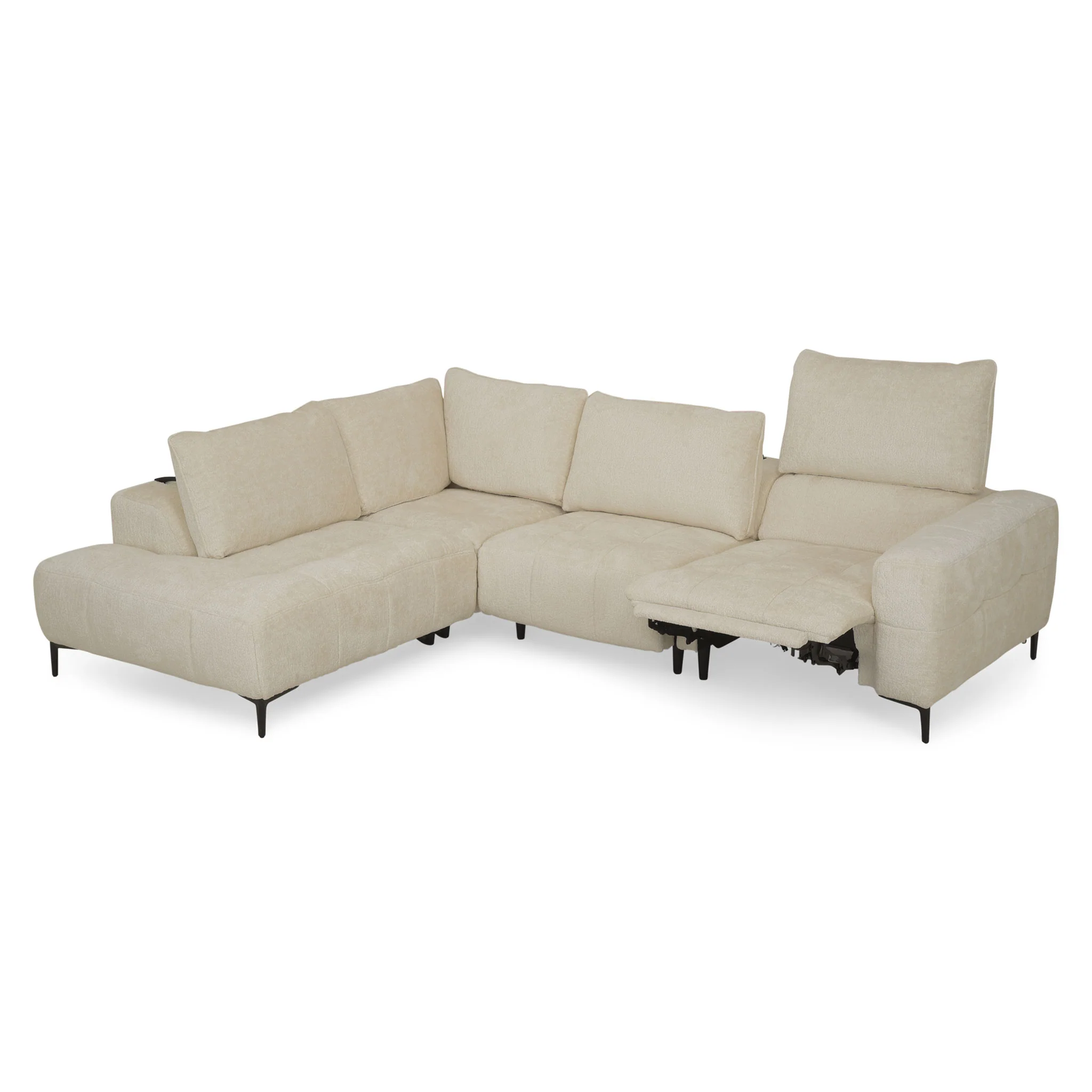 KARSTON Colțar cu șezlong stânga/dreapta, recliner electric, stofă - Image 80