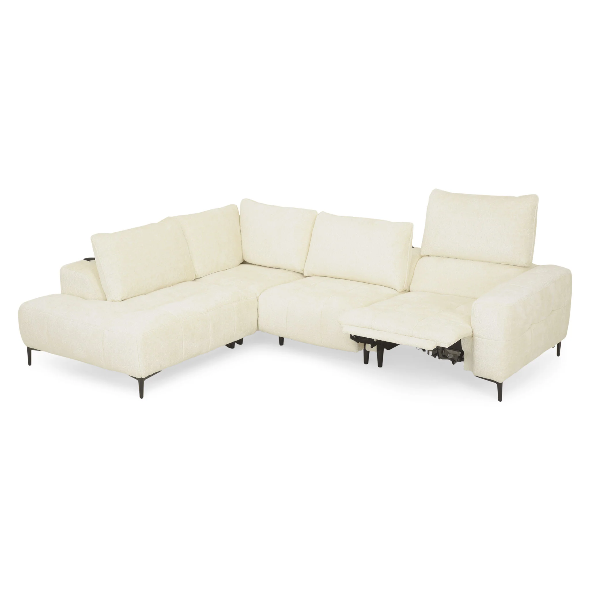 KARSTON Colțar cu șezlong stânga/dreapta, recliner electric, stofă - Image 9