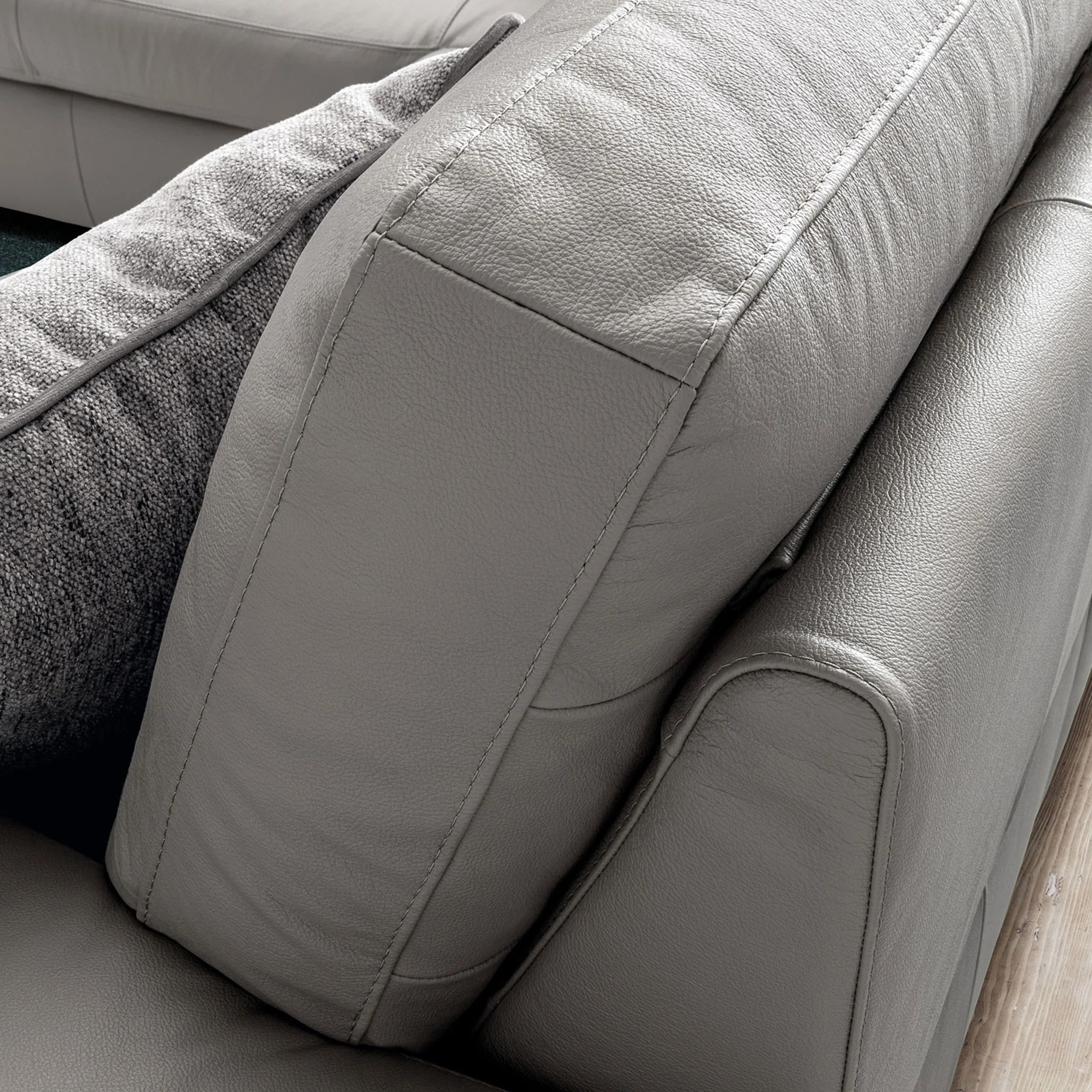 FRESNER Colțar cu șezlong stânga/dreapta, recliner electric, piele - Image 3
