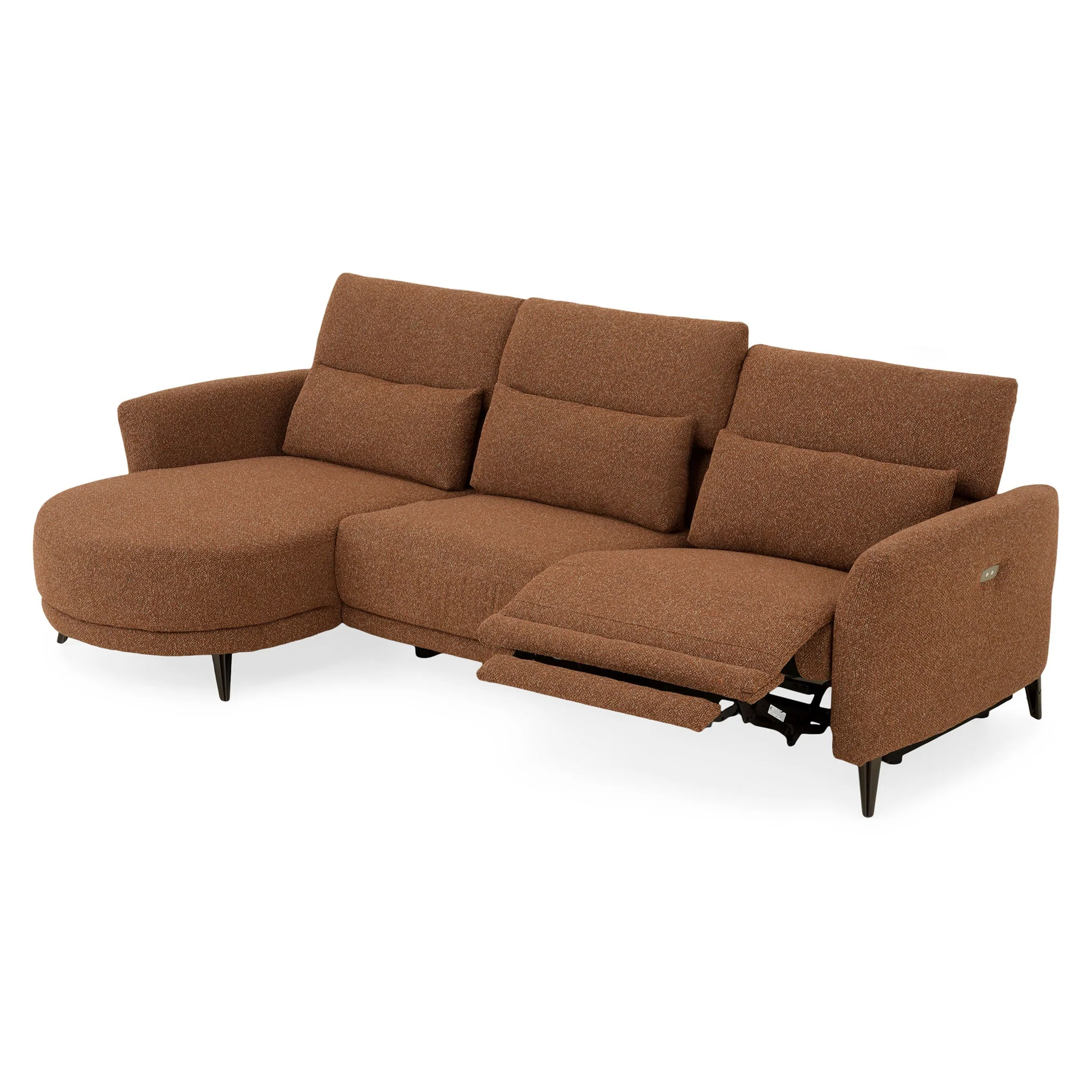 GRACEVILLE Colțar cu șezlong stânga/dreapta, 1 recliner electric, stofă - Image 13