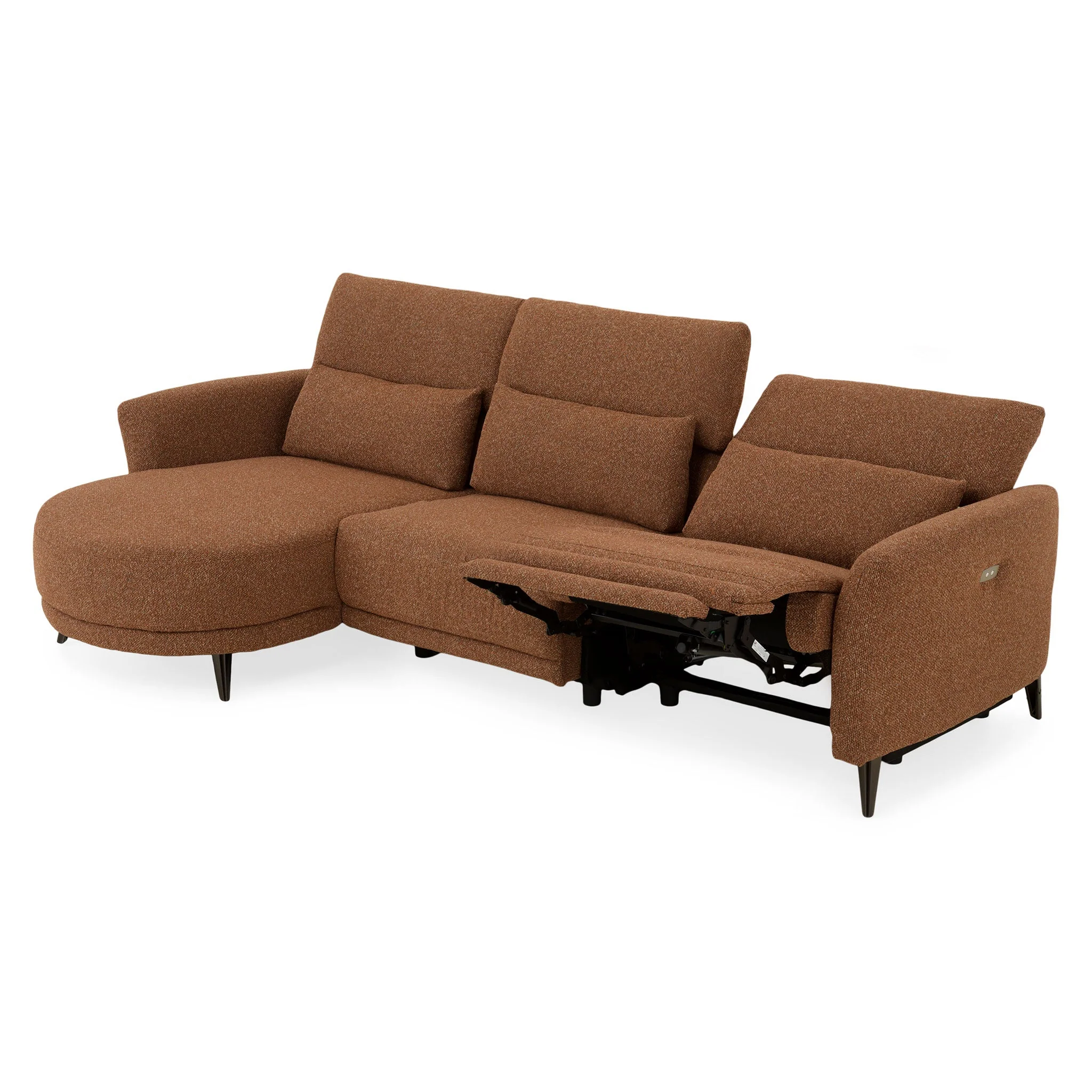 GRACEVILLE Colțar cu șezlong stânga/dreapta, 1 recliner electric, stofă - Image 15