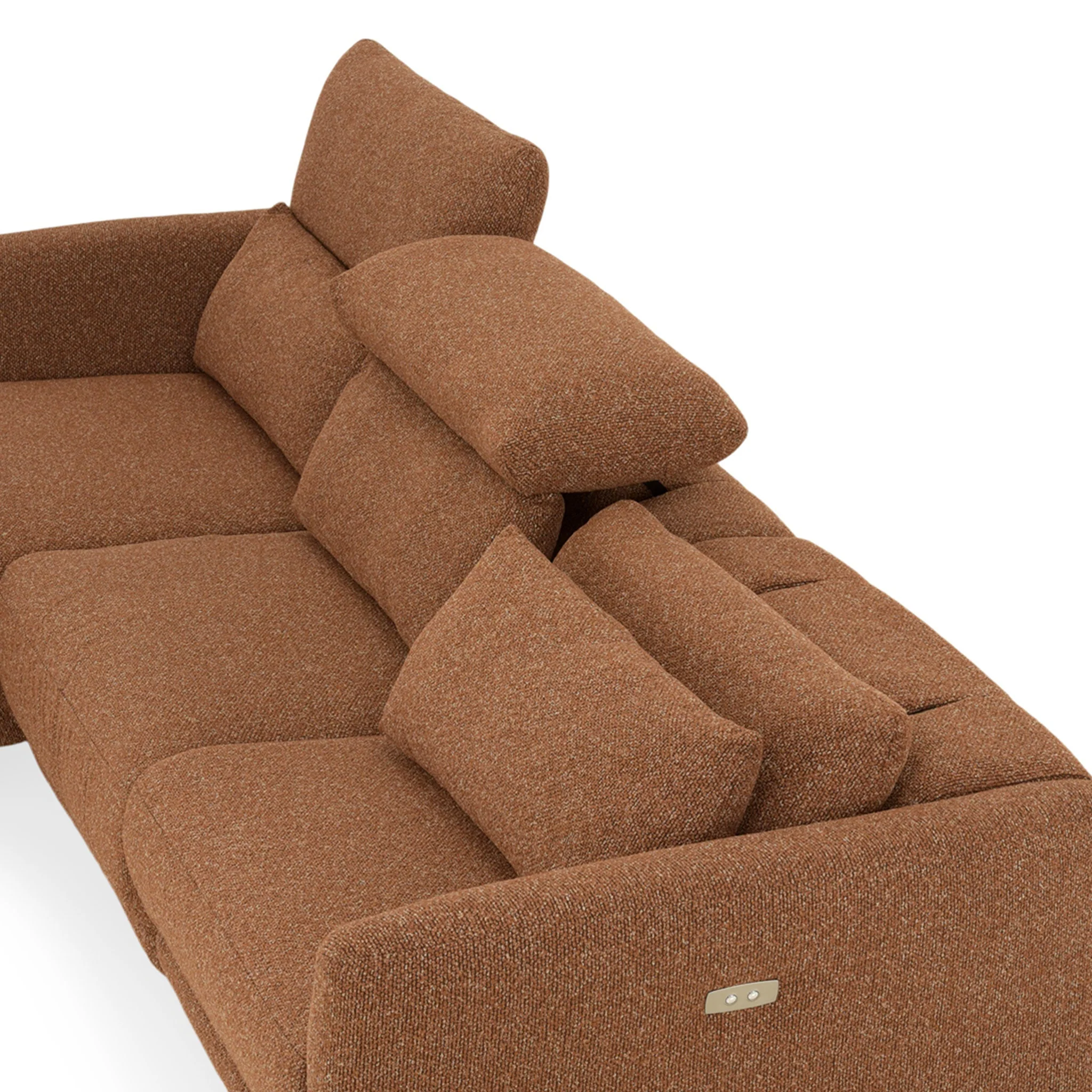 GRACEVILLE Colțar cu șezlong stânga/dreapta, 1 recliner electric, stofă - Image 21
