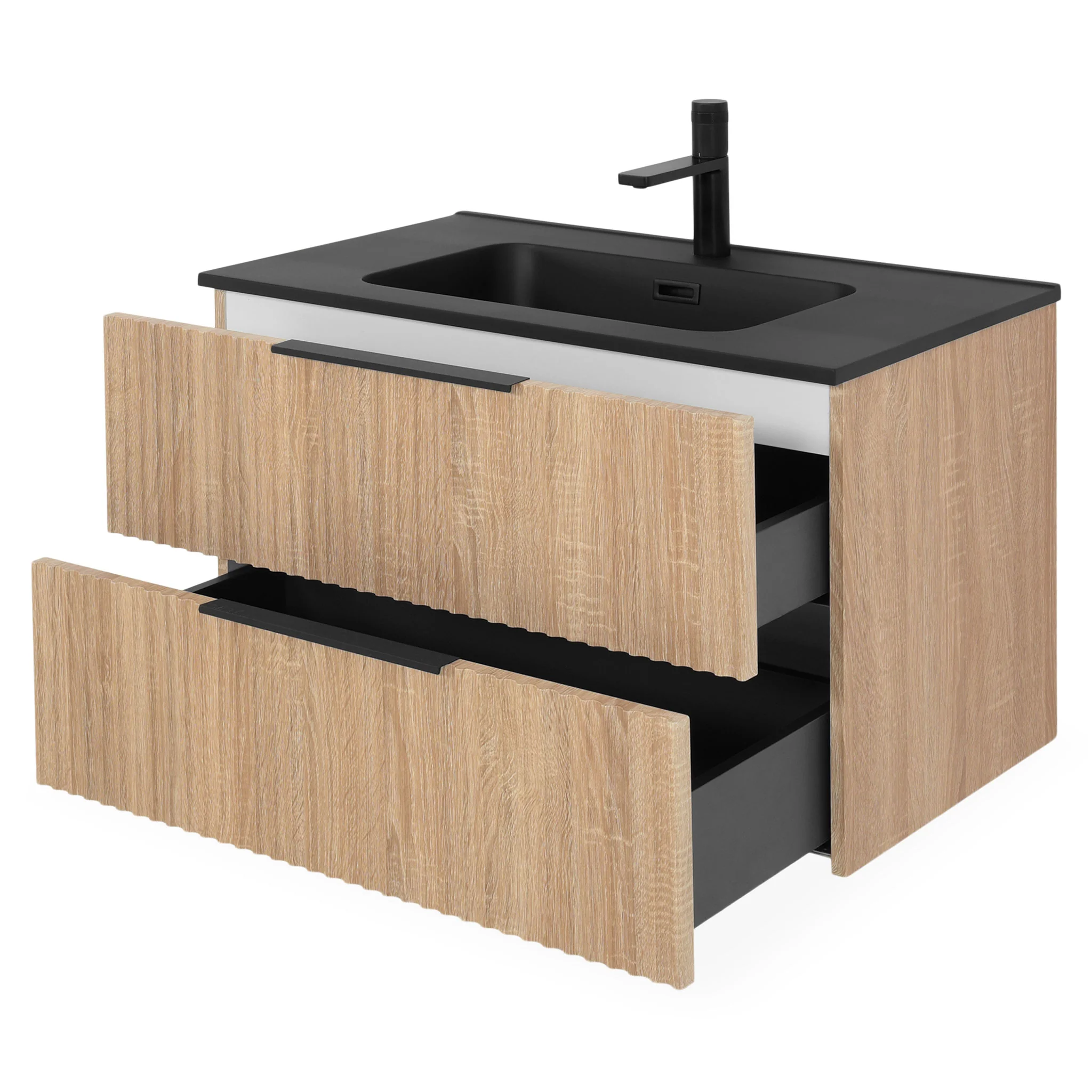 HORIK Set mobilier baie, mască lavoar și lavoar compozit - Image 3