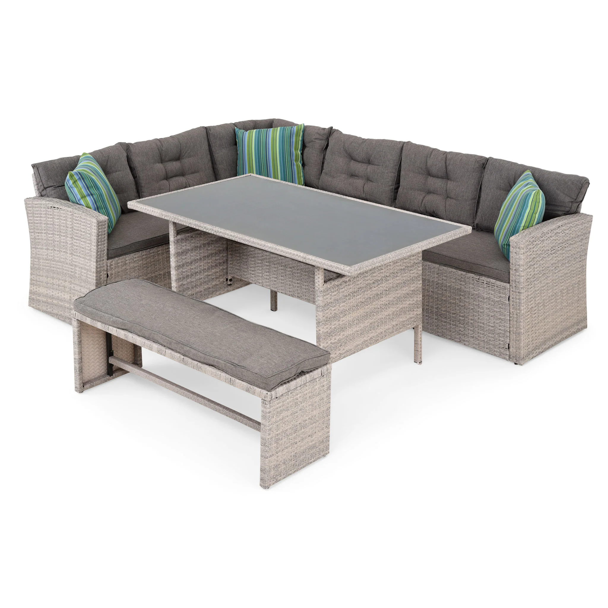 LAGUNA Set mobilier terasă/grădină, 2 canapele, taburet și masă - Image 3