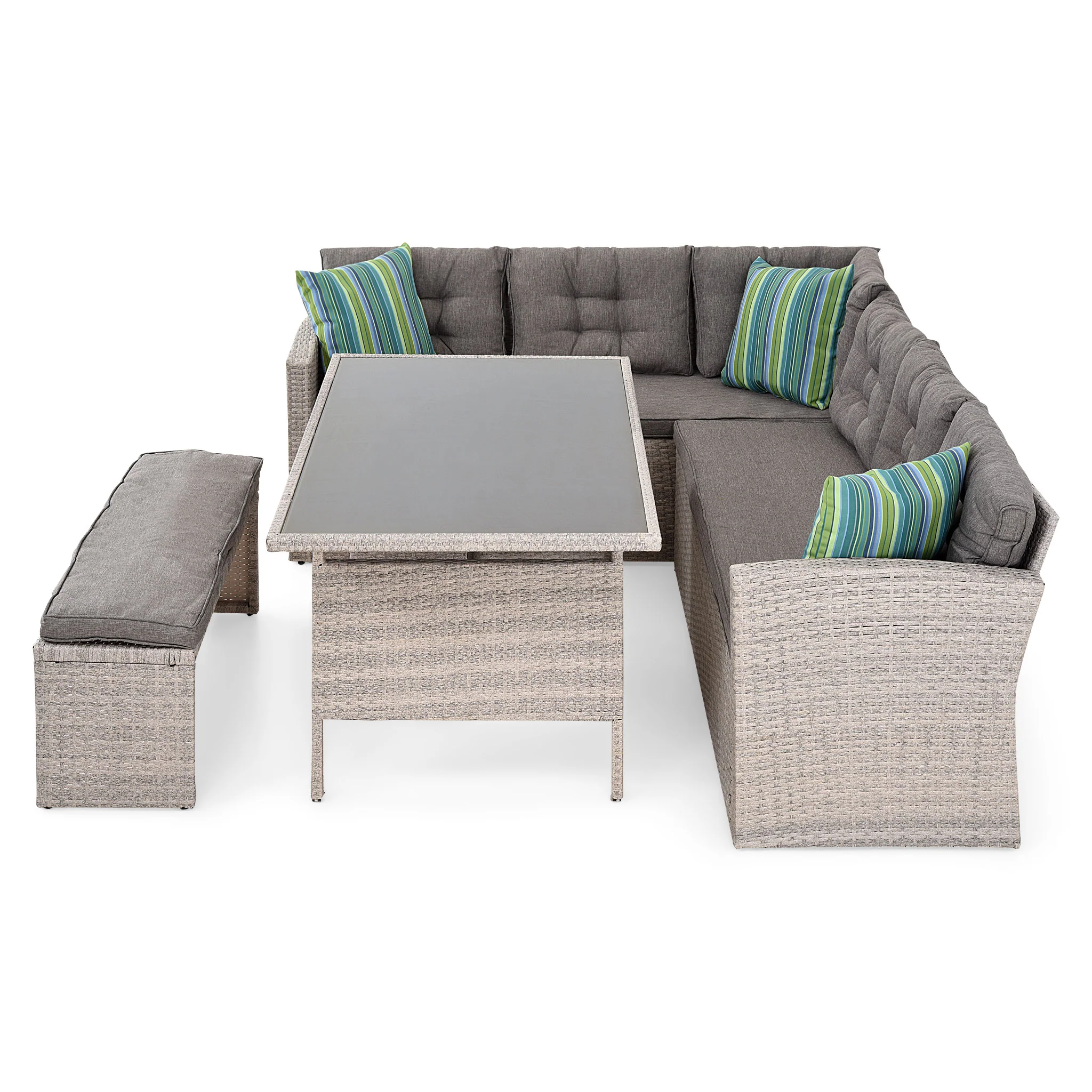 LAGUNA Set mobilier terasă/grădină, 2 canapele, taburet și masă - Image 4