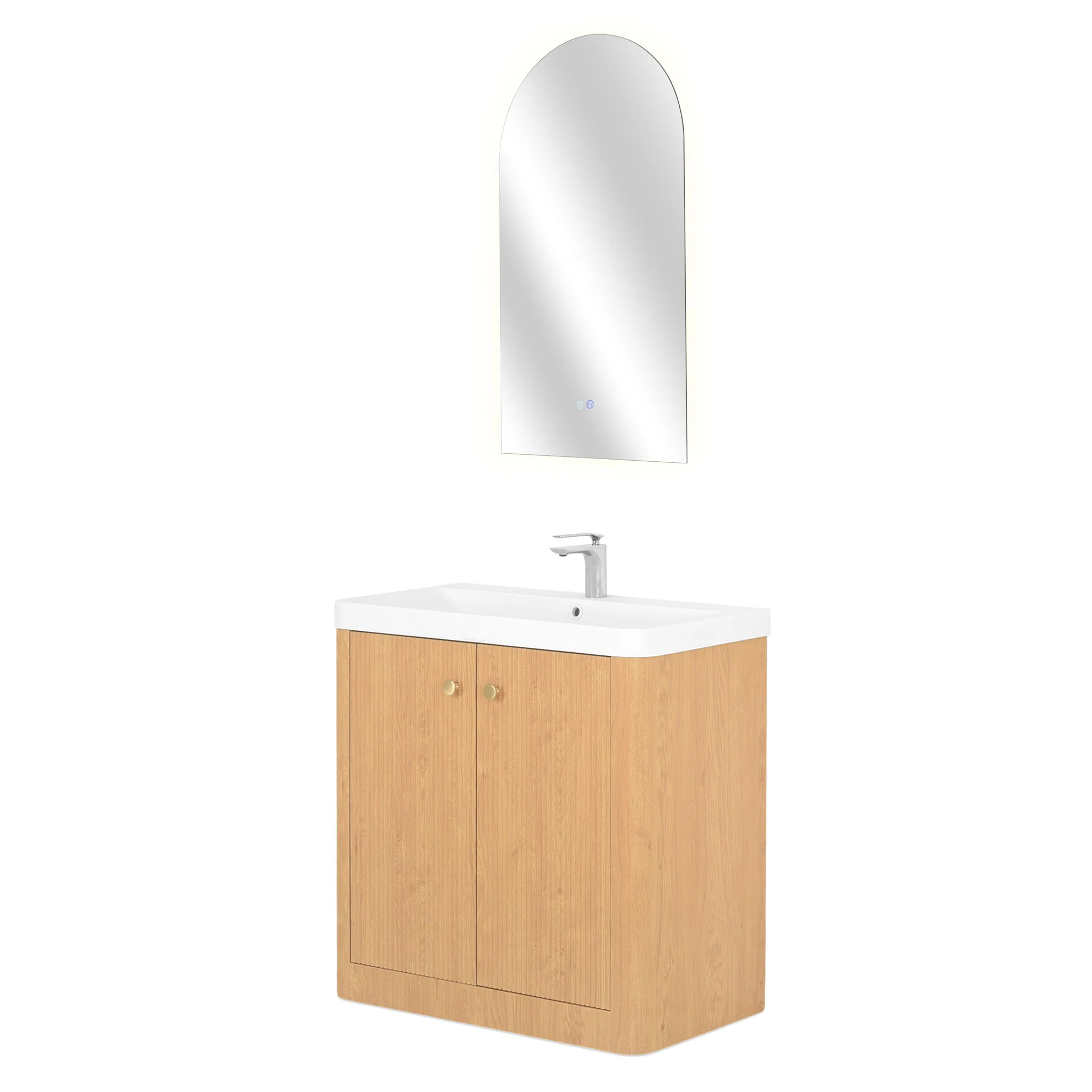TOM/LILLY Set mobilier baie, mască lavoar, lavoar și oglindă LED - Image 4