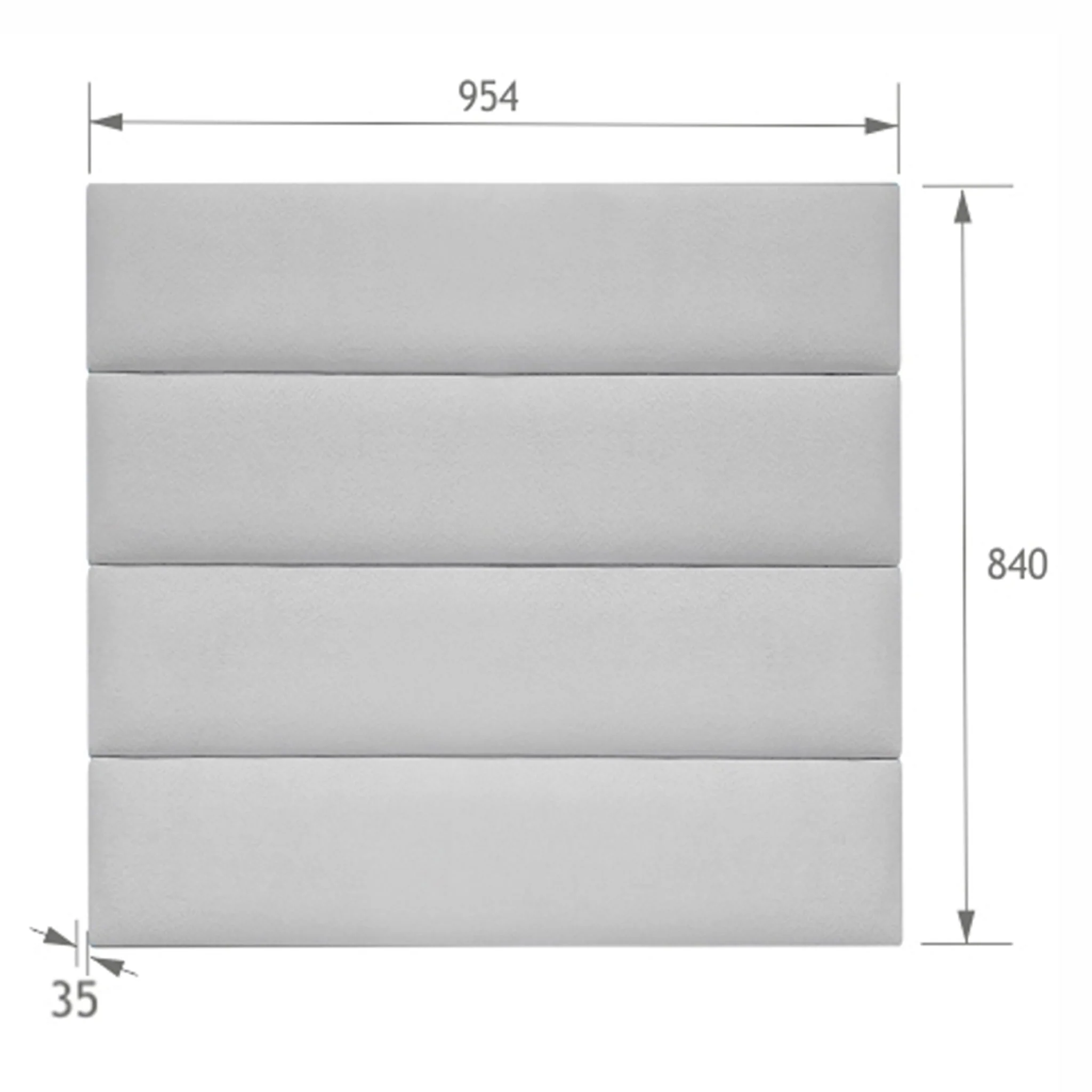MODE WHITE Set 4 panouri decorative tapițate perete copii - Image 6