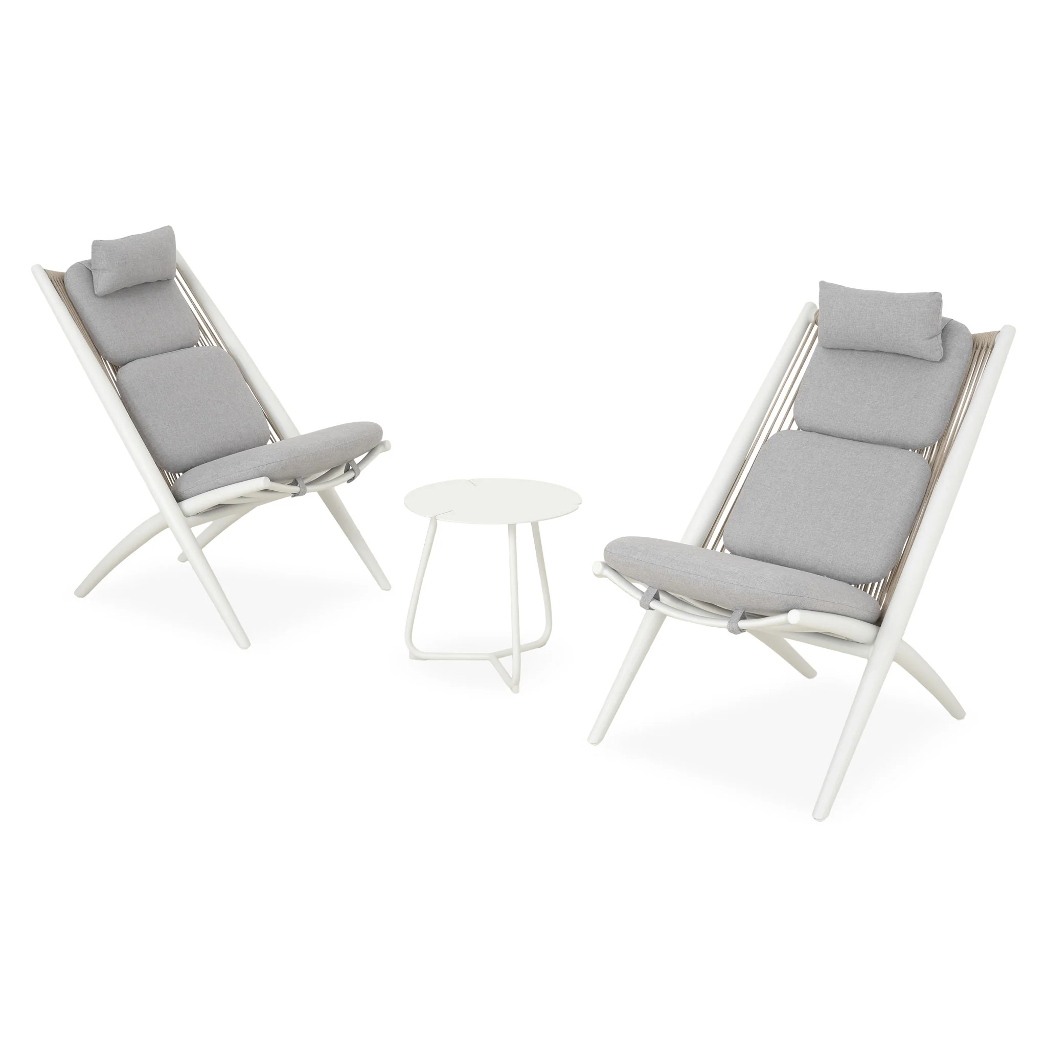 BAHZA Set mobilier terasă/grădină, 2 fotolii și măsuță - Image 3