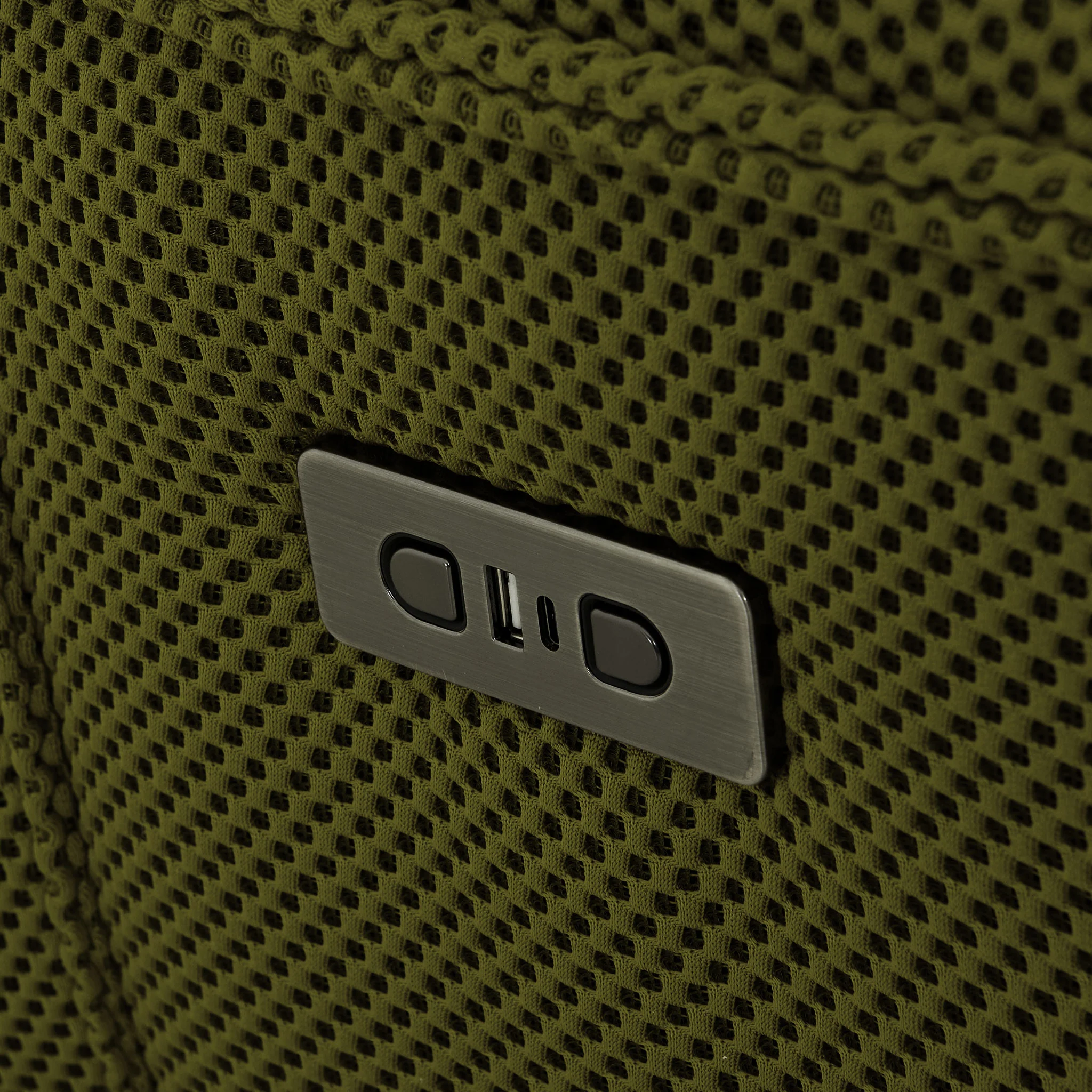 OPTIMUS Fotoliu rotativ cu recliner electric, USB, suport telefon, stofă - Image 33