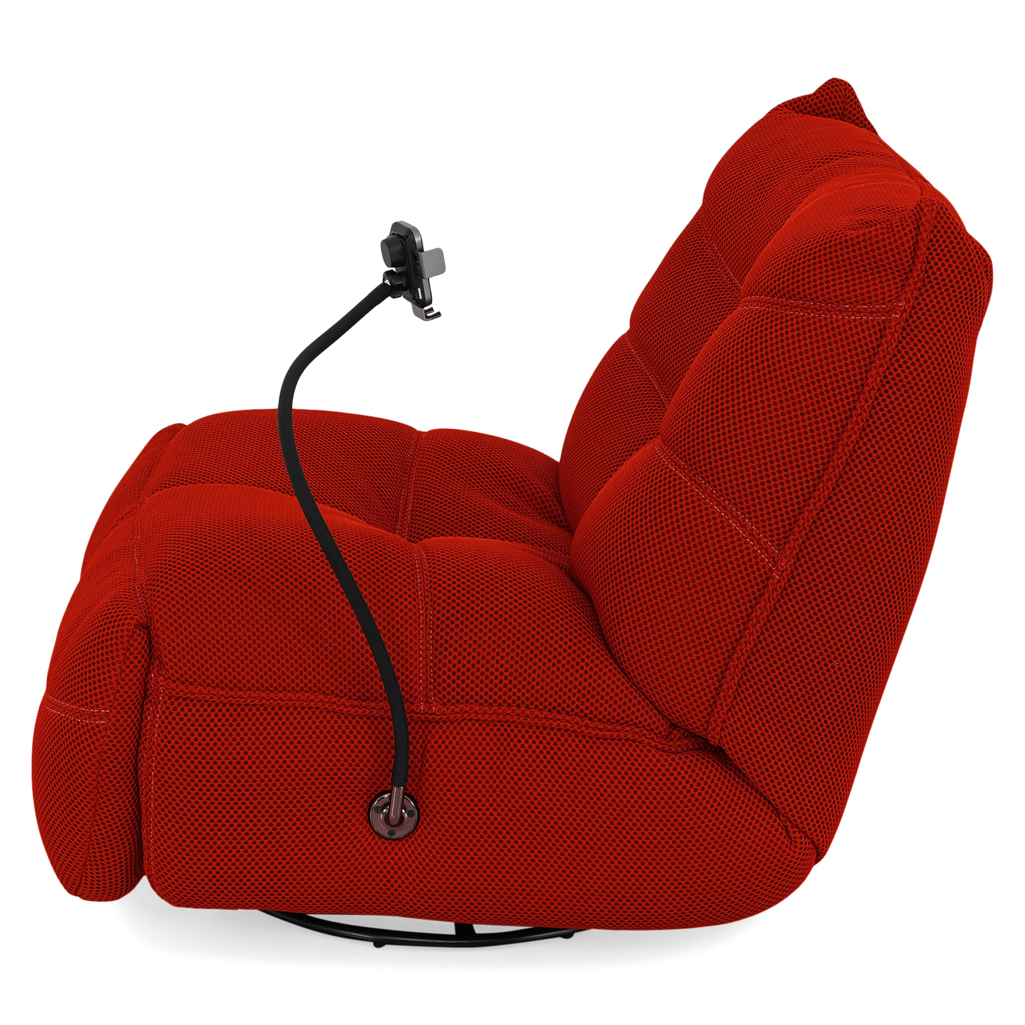 OPTIMUS Fotoliu rotativ cu recliner electric, USB, suport telefon, stofă - Image 45