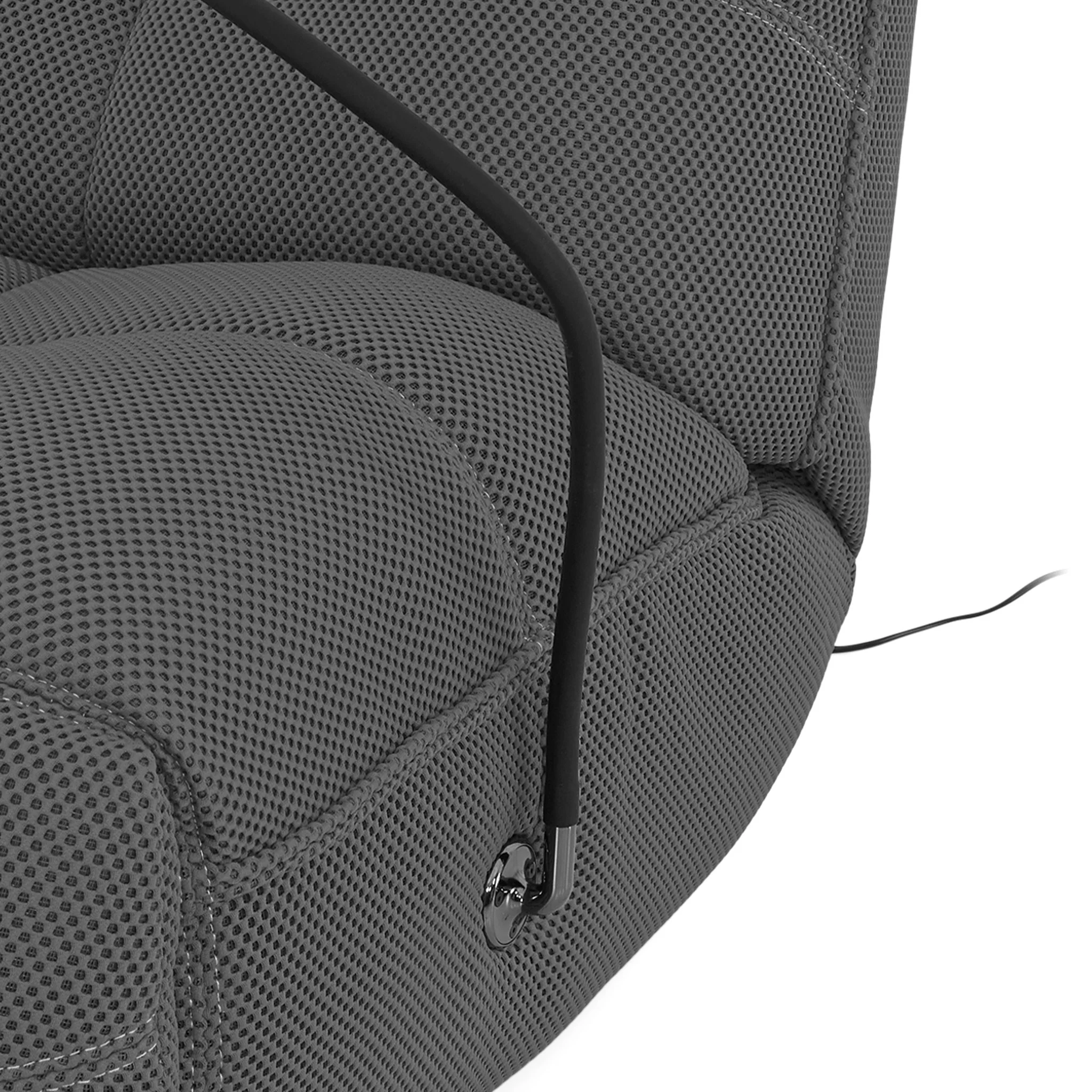 OPTIMUS Fotoliu rotativ cu recliner electric, USB, suport telefon, stofă - Image 86