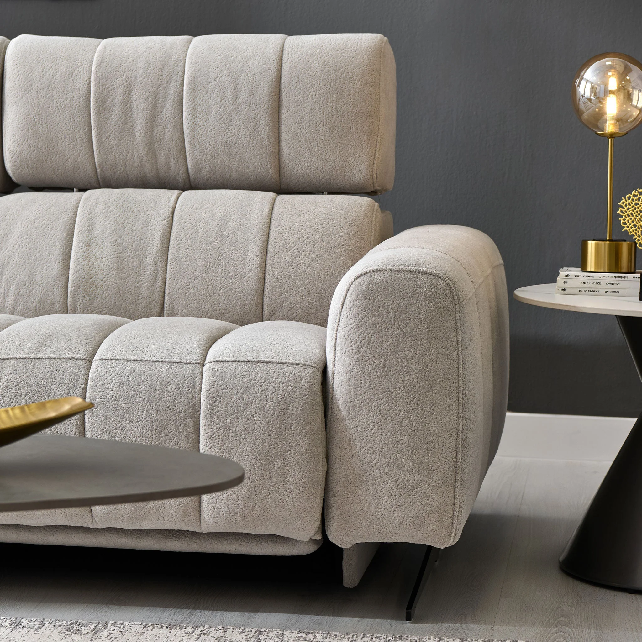 WELBY Colțar, recliner electric, șezlong stânga/dreapta, mecanism tetiere, stofă - Image 30