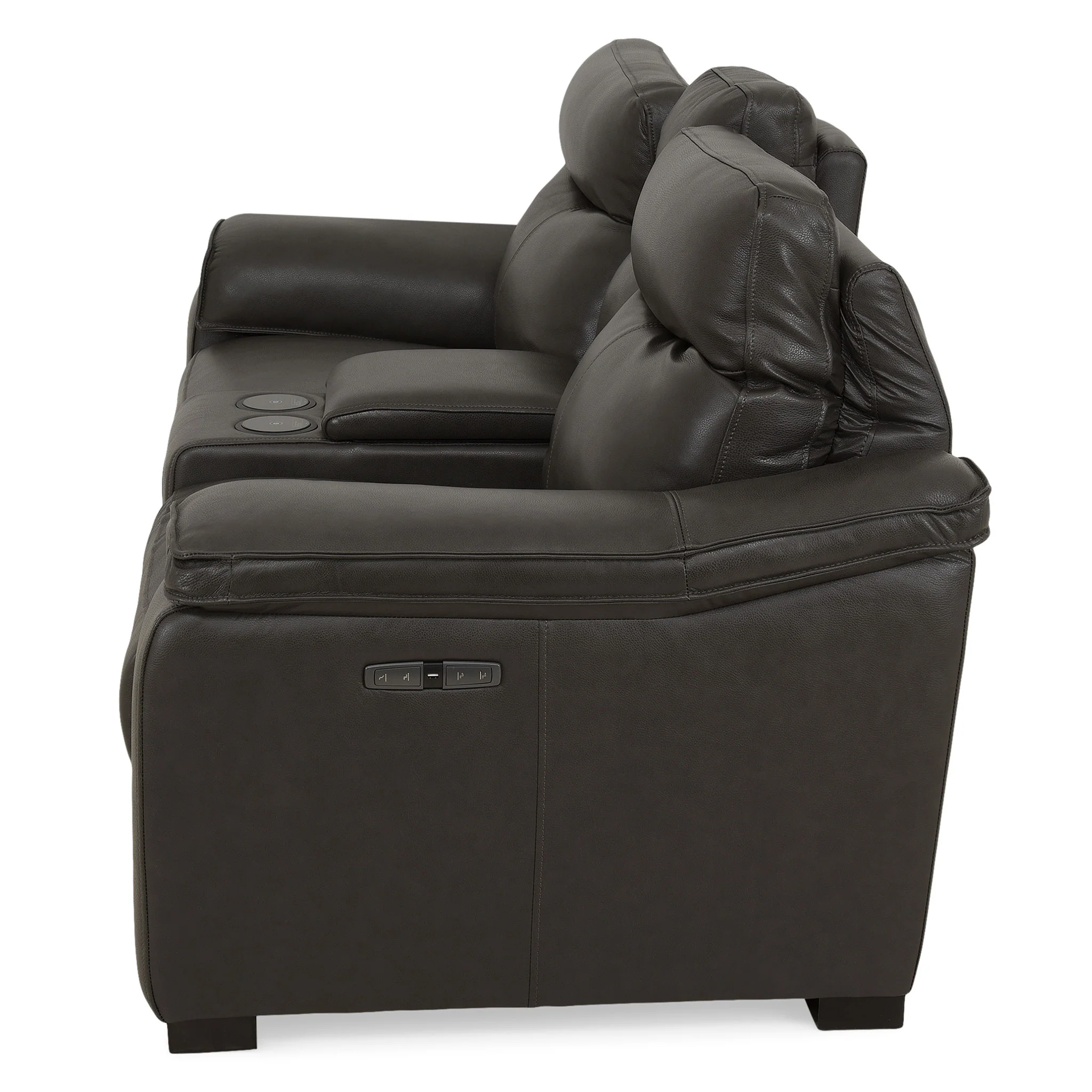 CONWAY Canapea 2 locuri, 2 reclinere electrice, wireless charger, mecanism tetieră electrică, consolă depozitare, suport pahar hot/cold, piele - Image 19