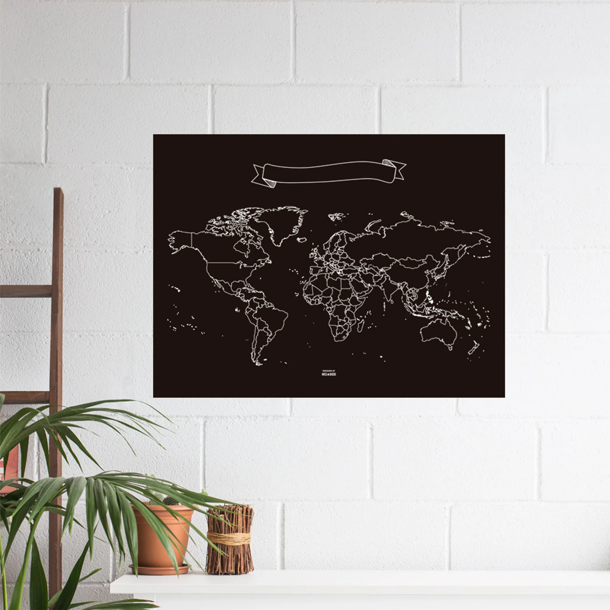 MY WORLD CHALKBOARD Decorațiune perete