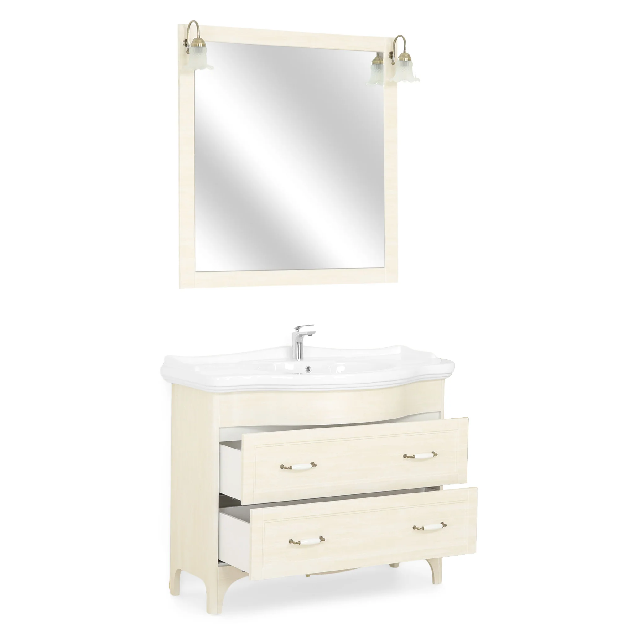NAPLES Set mobilier baie, mască lavoar, lavoar și oglindă - Image 5