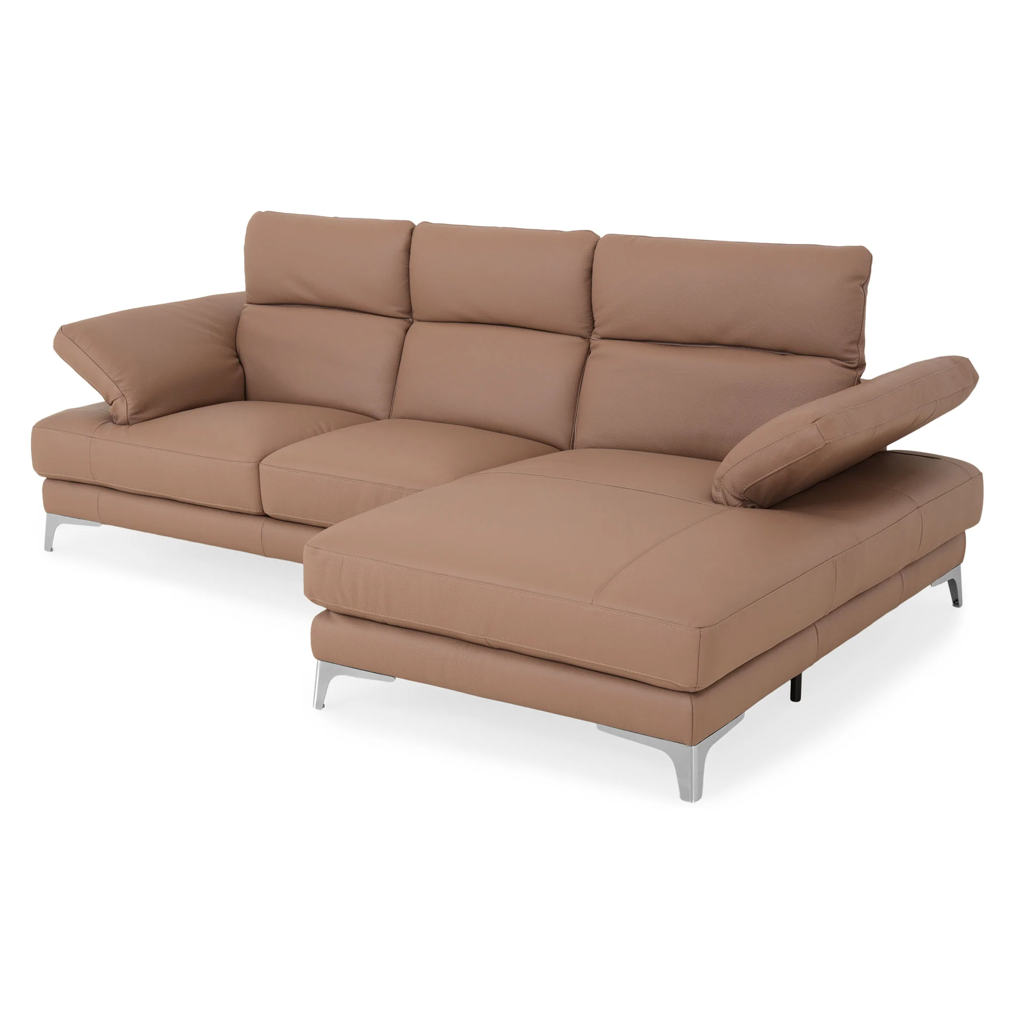 NATUZZI EDITIONS BLISS Colțar șezlong stânga/dreapta, mecanism brațe și tetiere, piele - Image 4
