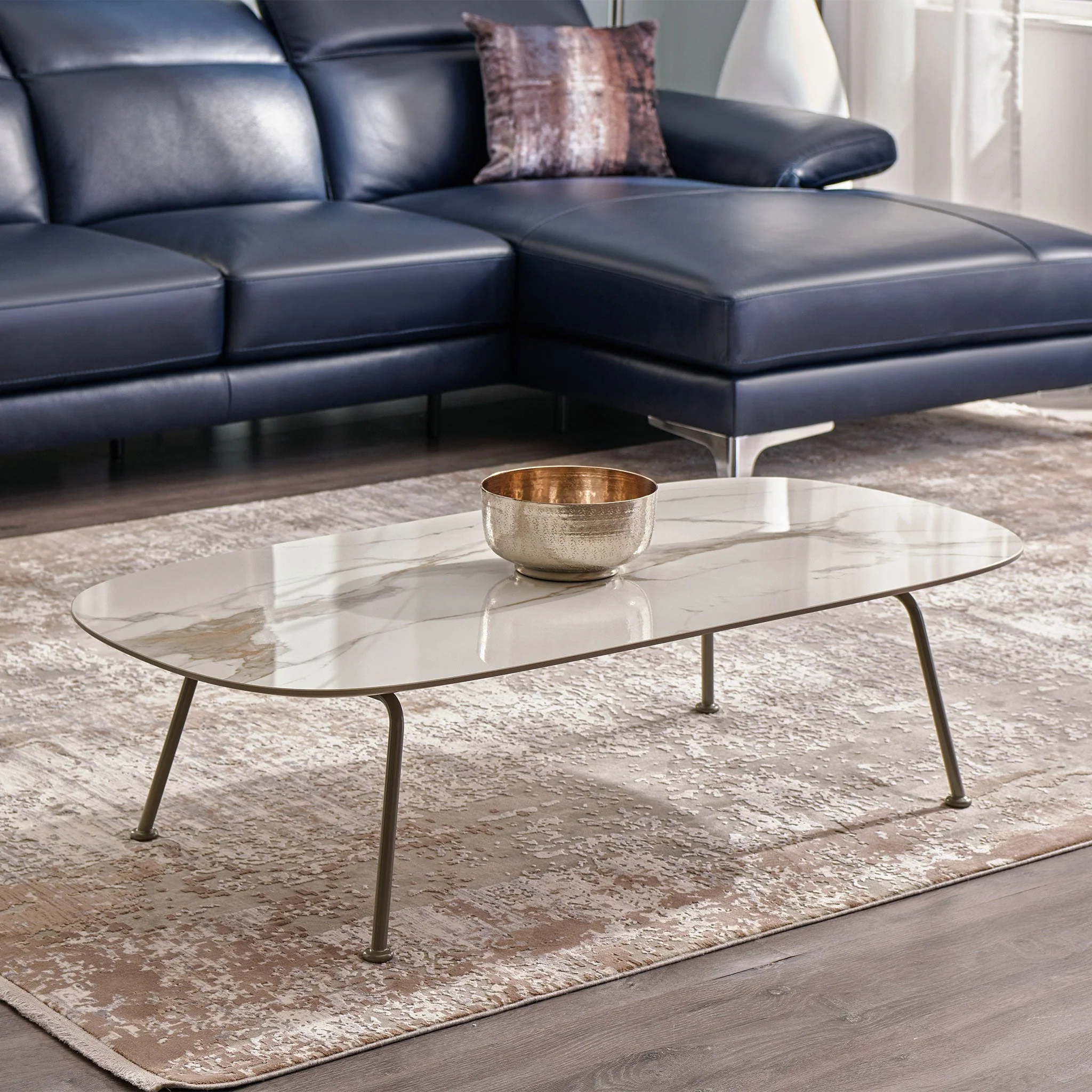 NATUZZI EDITIONS BLISS Colțar șezlong stânga/dreapta, mecanism brațe și tetiere, piele - Image 4