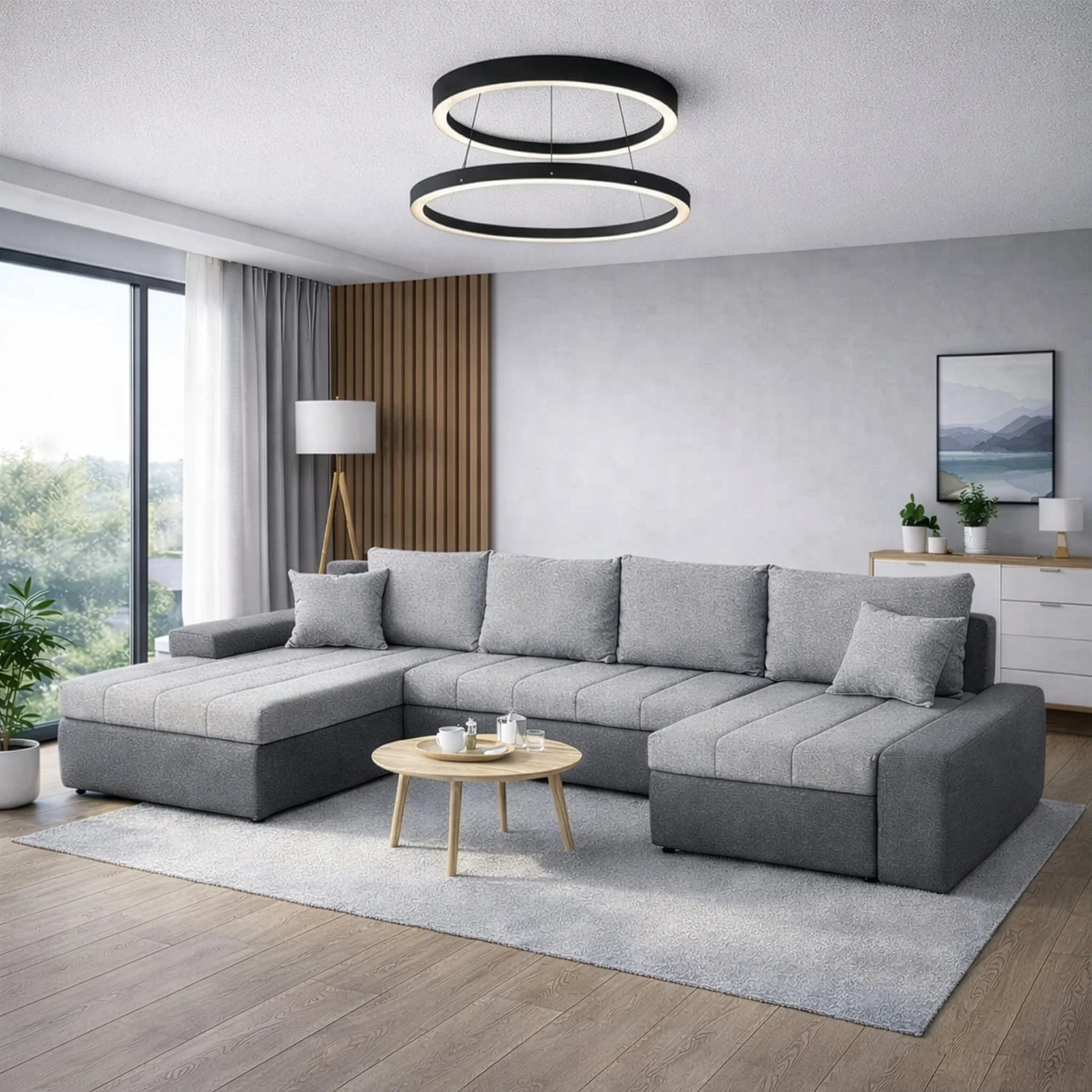 AURA Ansamblu colț extensibil stânga/dreapta, stofă - Image 16