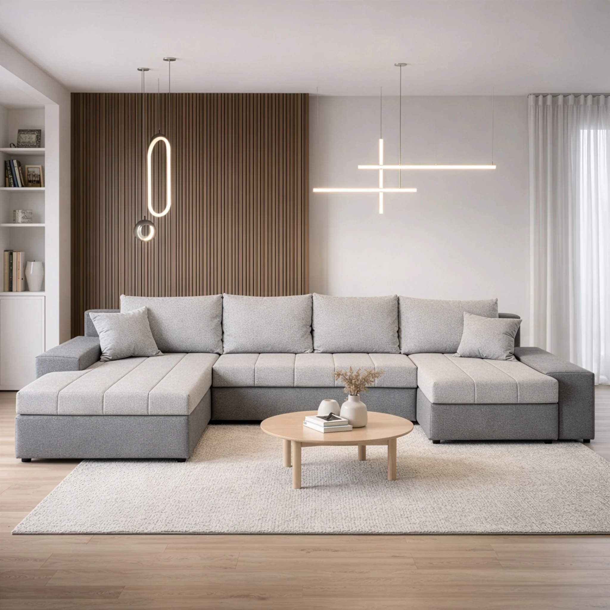 AURA Ansamblu colț extensibil stânga/dreapta, stofă - Image 45