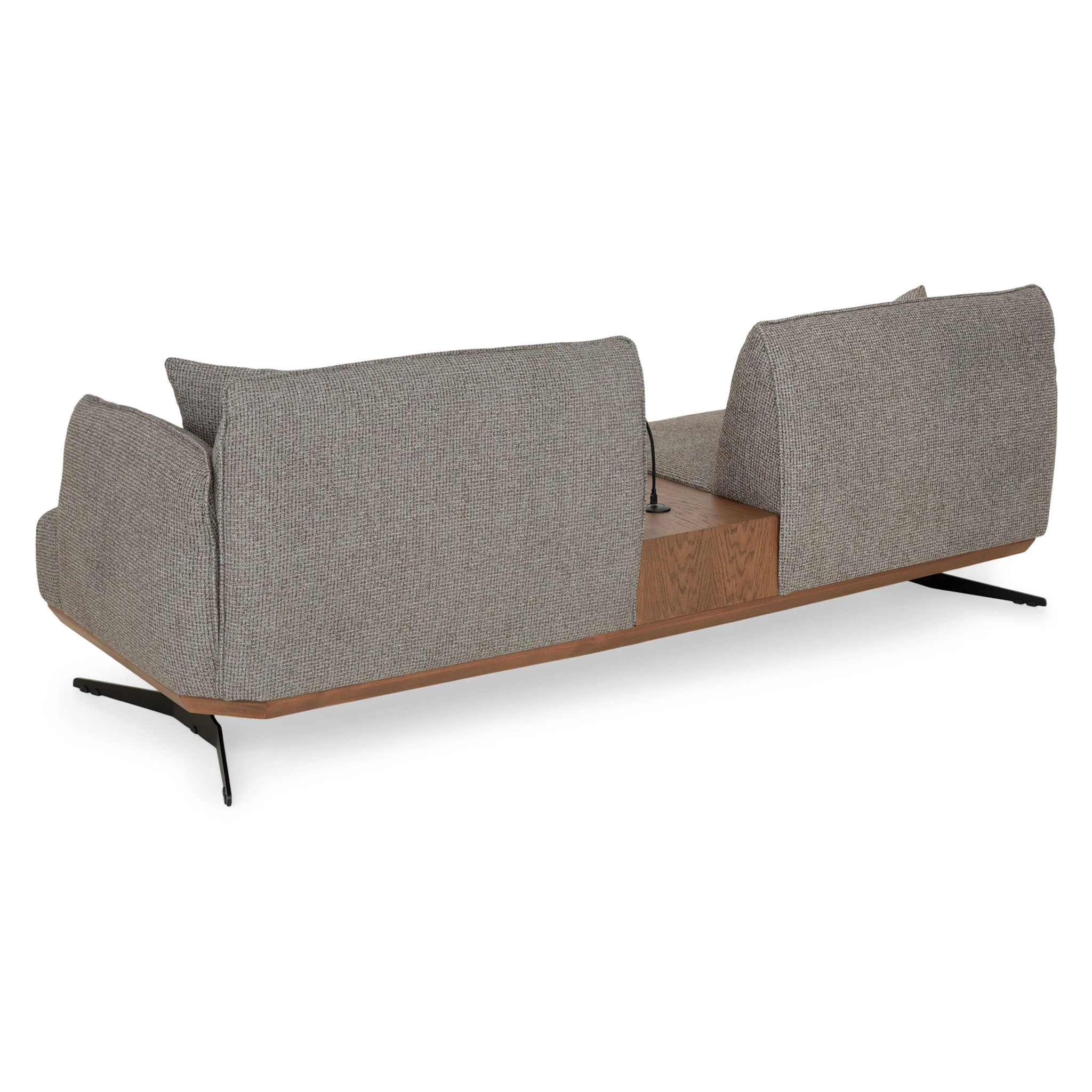 ODENSE Canapea 2 locuri, 2 perne decorative și consolă incluse, stofă - Image 7