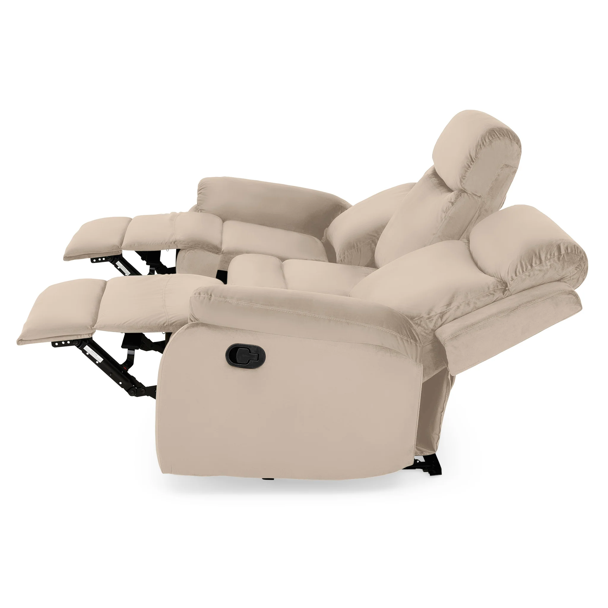 LOUIS XL Canapea 3 locuri, 2 reclinere manuale, stofă - Image 19