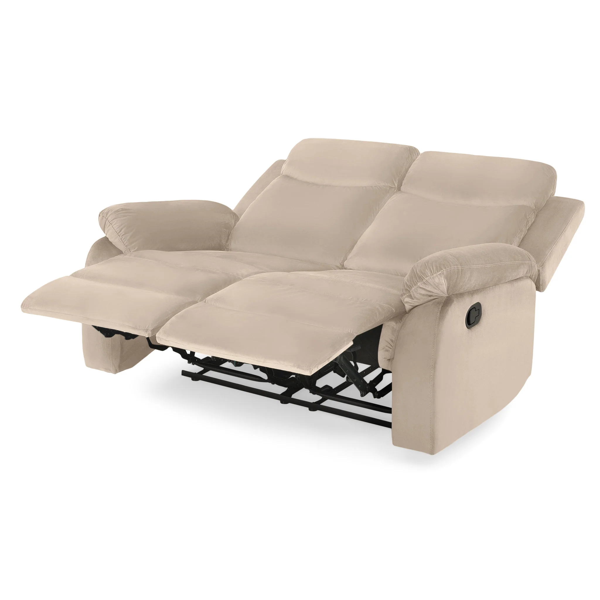 LOUIS XL Canapea 2 locuri, 2 reclinere manuale, stofă - Image 16