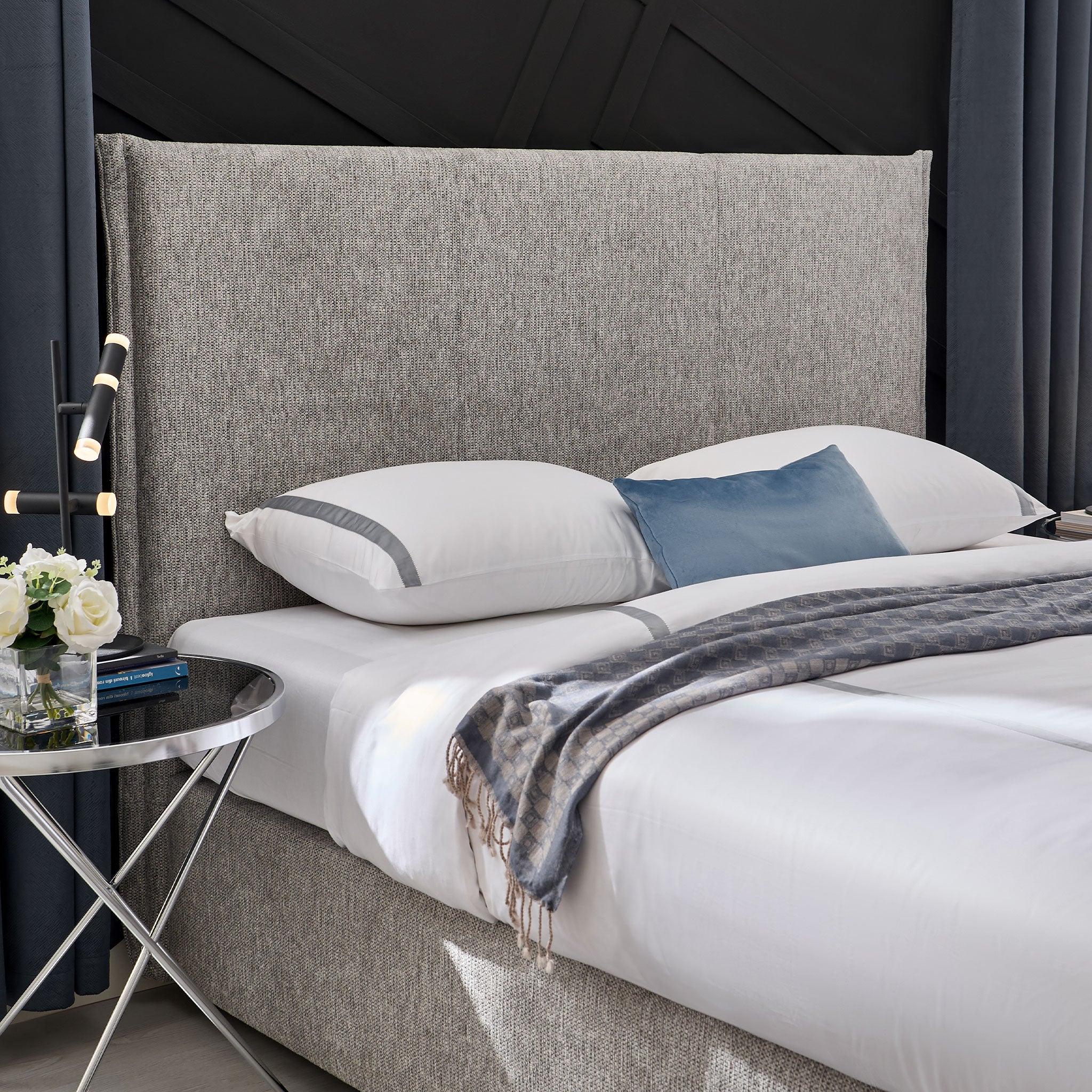 CARLINI Pat tapițat boxspring, 160x200cm, saltea inclusă - Image 10