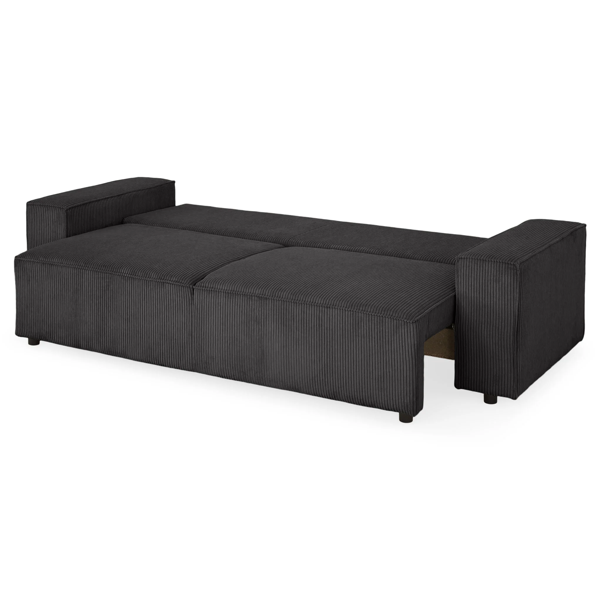 AINE Canapea extensibilă, 3 locuri, ladă depozitare, stofă - Image 18