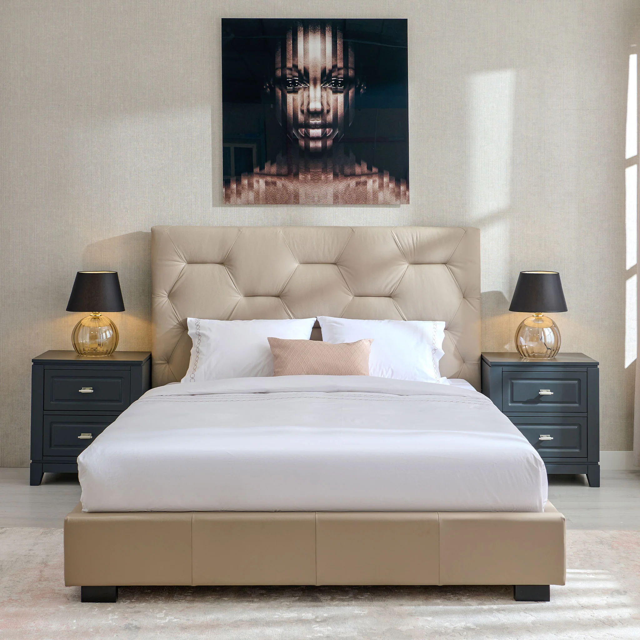 KAITLIN Pat tapițat, 160x200cm, somieră și ladă depozitare incluse - Image 2