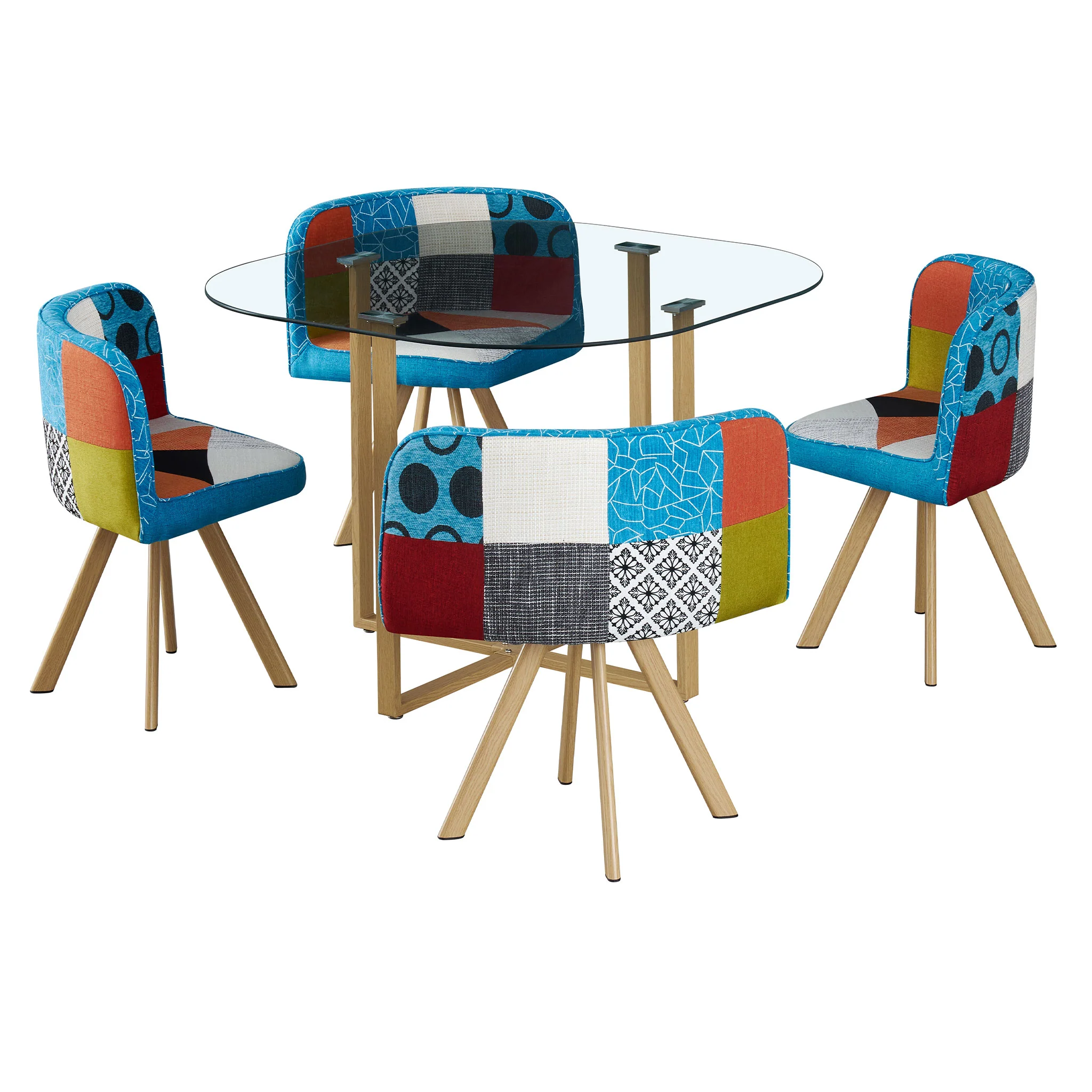 MADOX Set mobilier, masă și 4 scaune