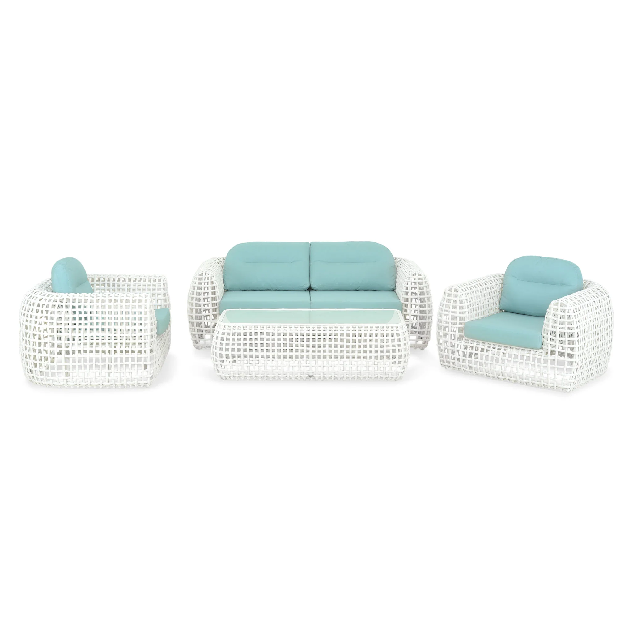DINASTY Set mobilier terasă/grădină, 2 fotolii, canapea și măsuță - Image 3