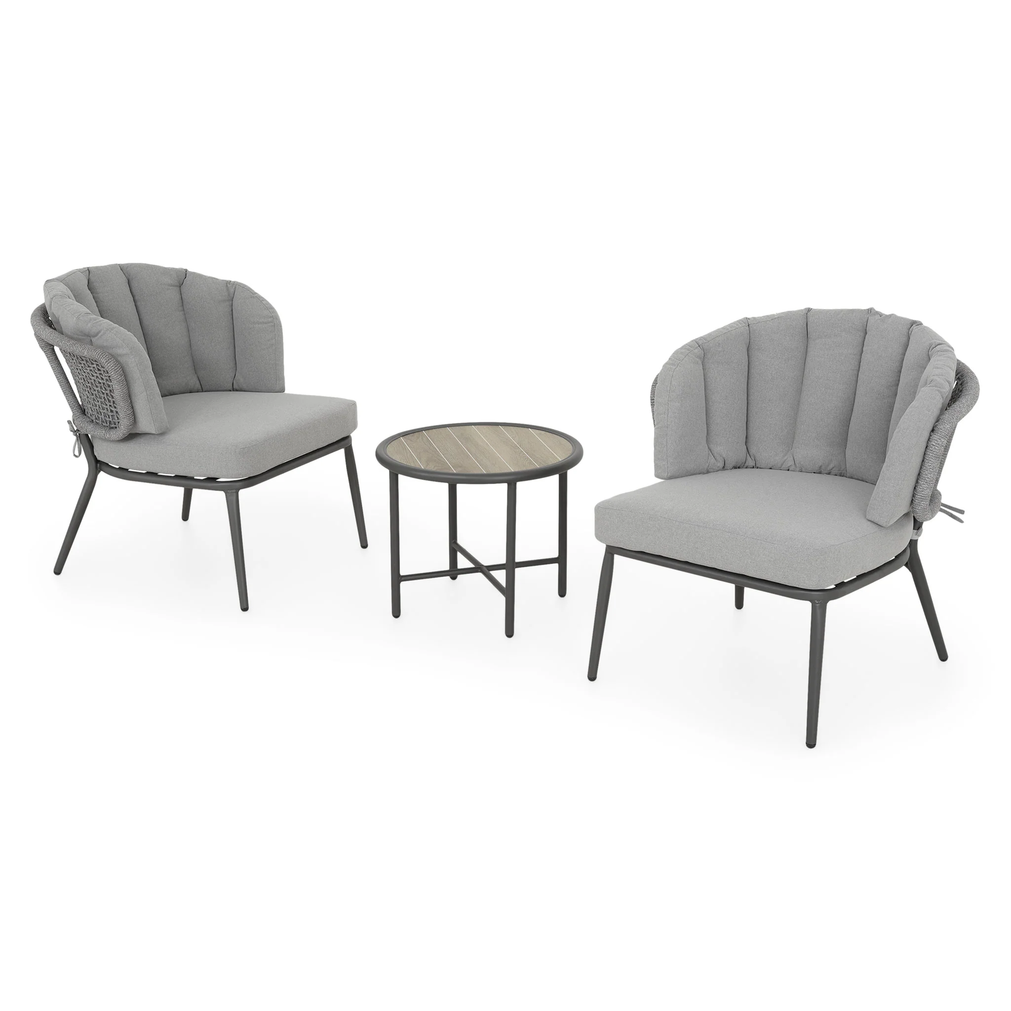 MUMBAI Set mobilier terasă/grădină, 2 fotolii și măsuță - Image 2