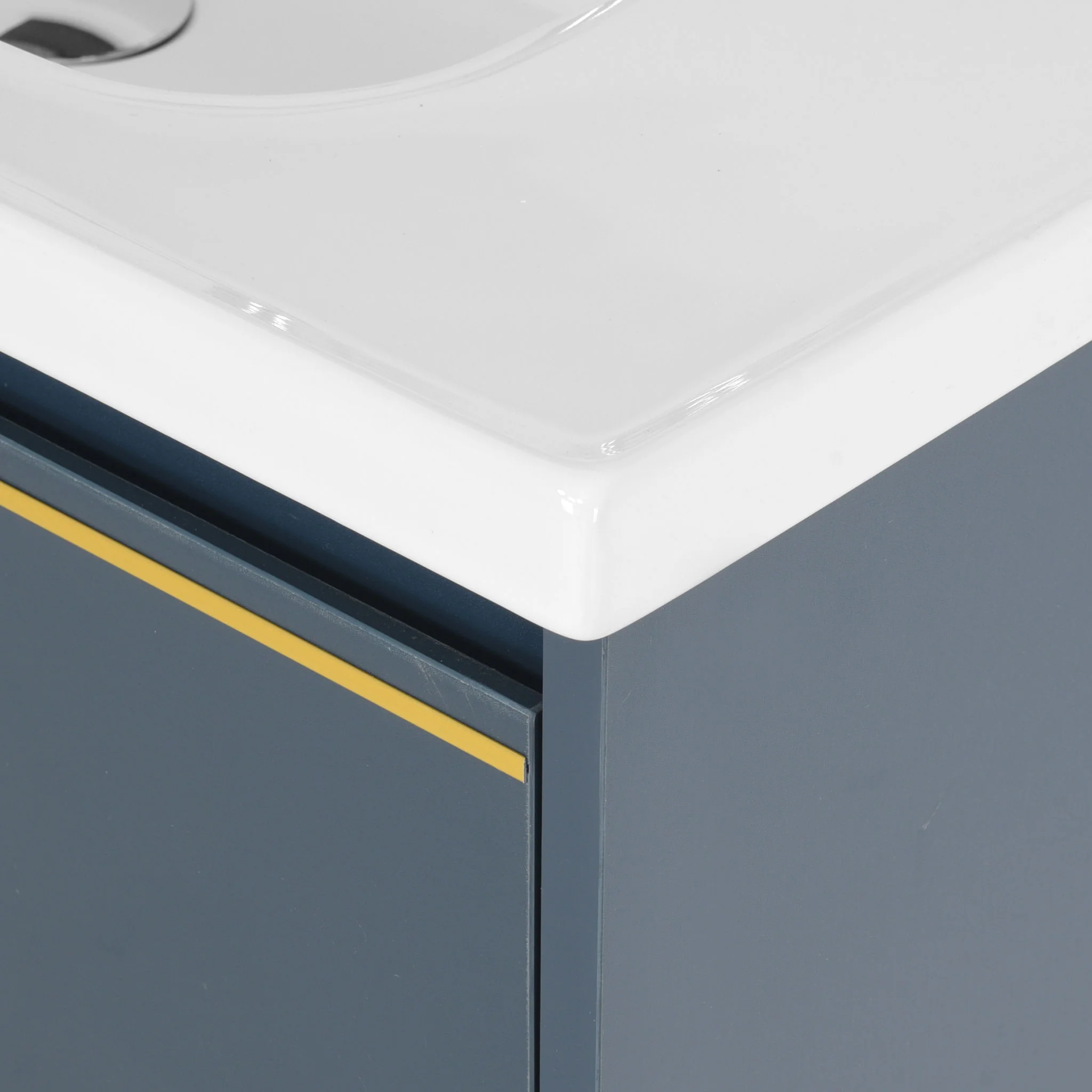 MARINE Set mobilier baie, mască lavoar 2 sertare, lavoar ceramică și dulap baie suspendat cu oglindă - Image 14