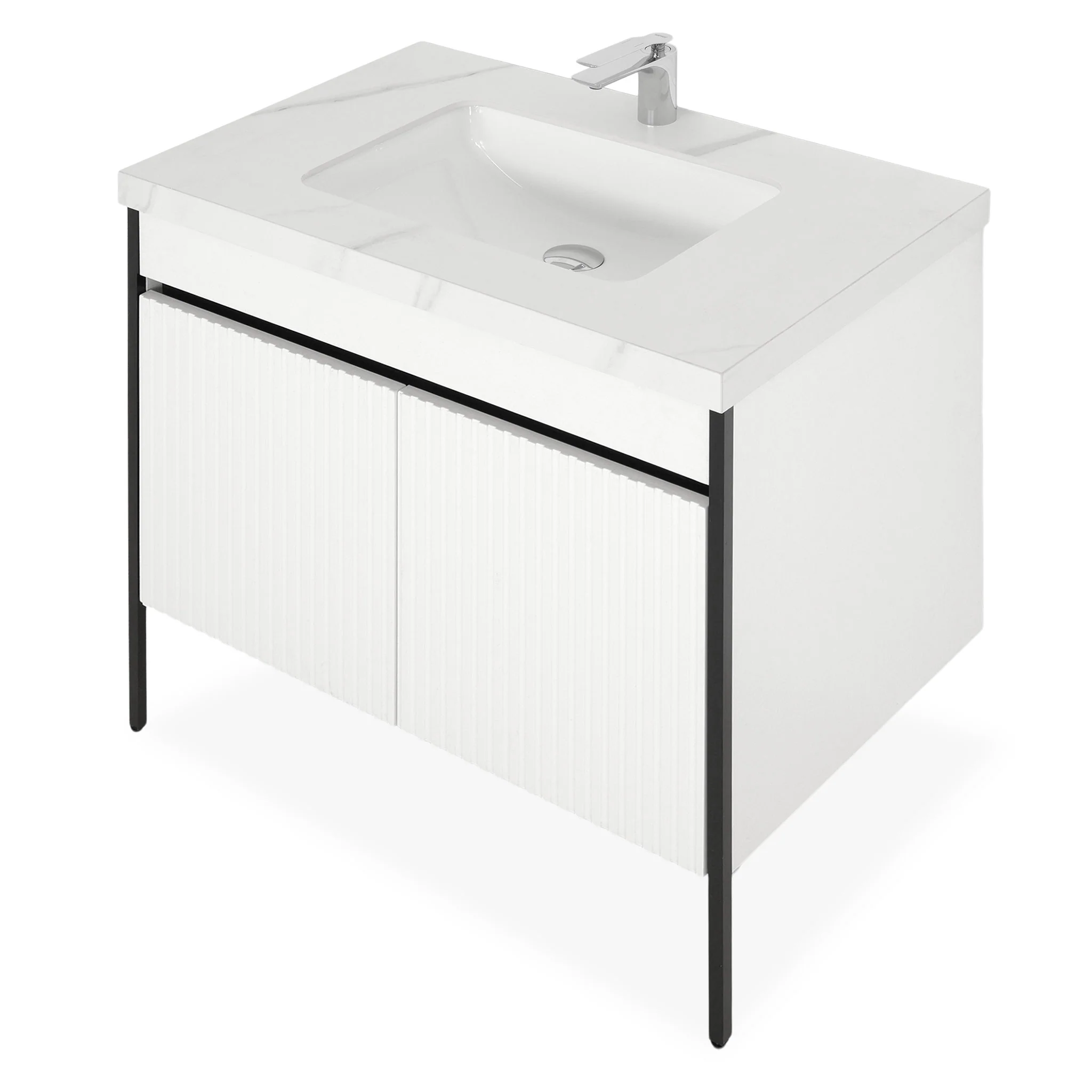 ARTICA Set mobilier baie, mască lavoar, lavoar și dulap baie suspendat - Image 6