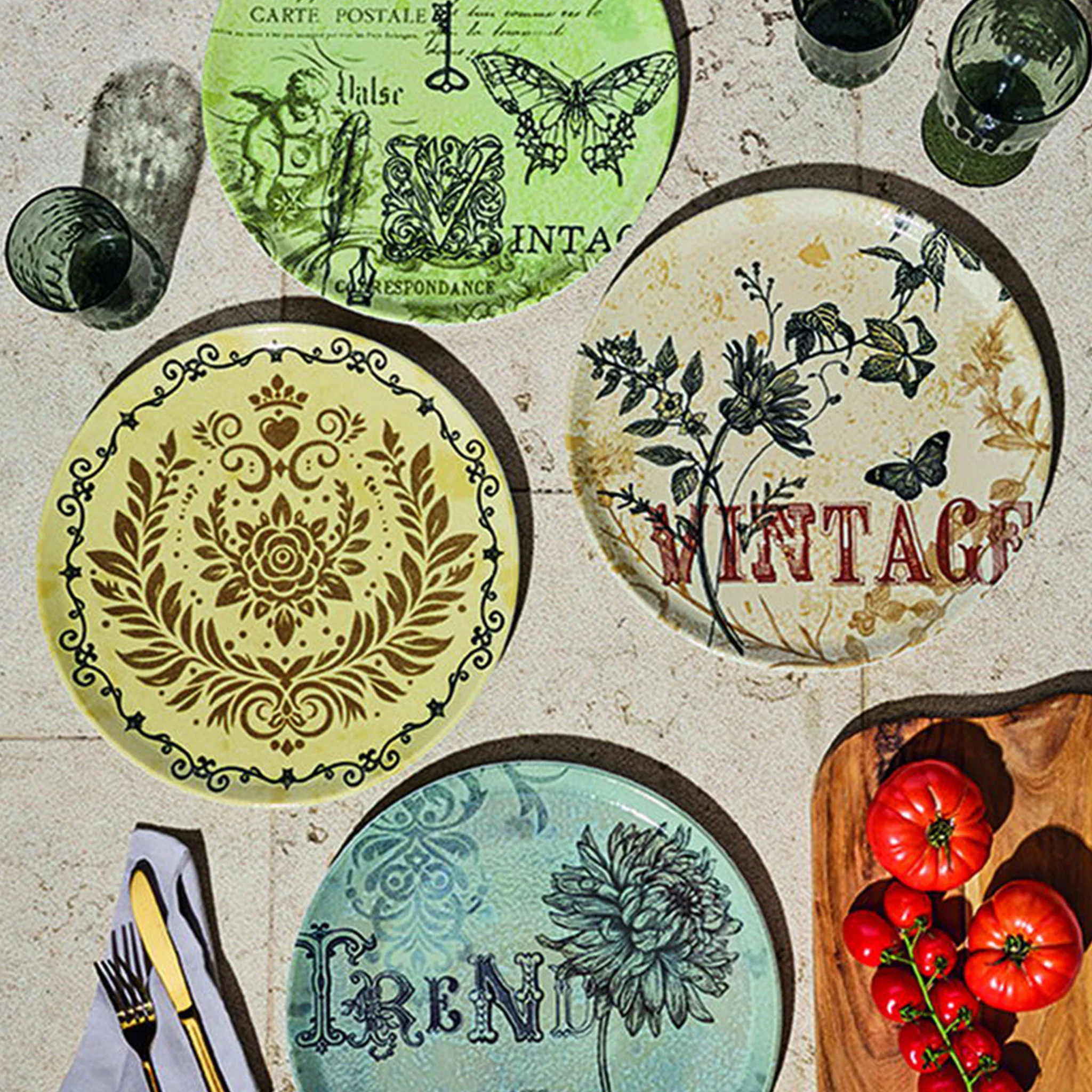 CINZIA Set 4 farfurii pizza, porțelan, D.33cm - Image 2