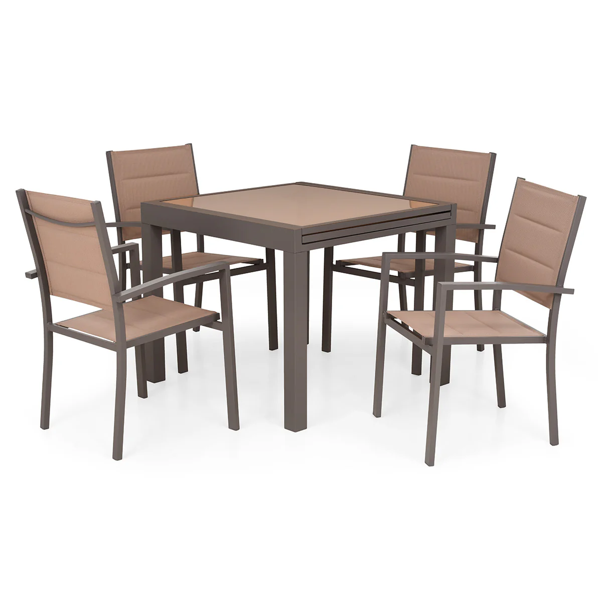 LUCCA Set mobilier terasă/grădină, 4 scaune și masă extensibilă - Image 3